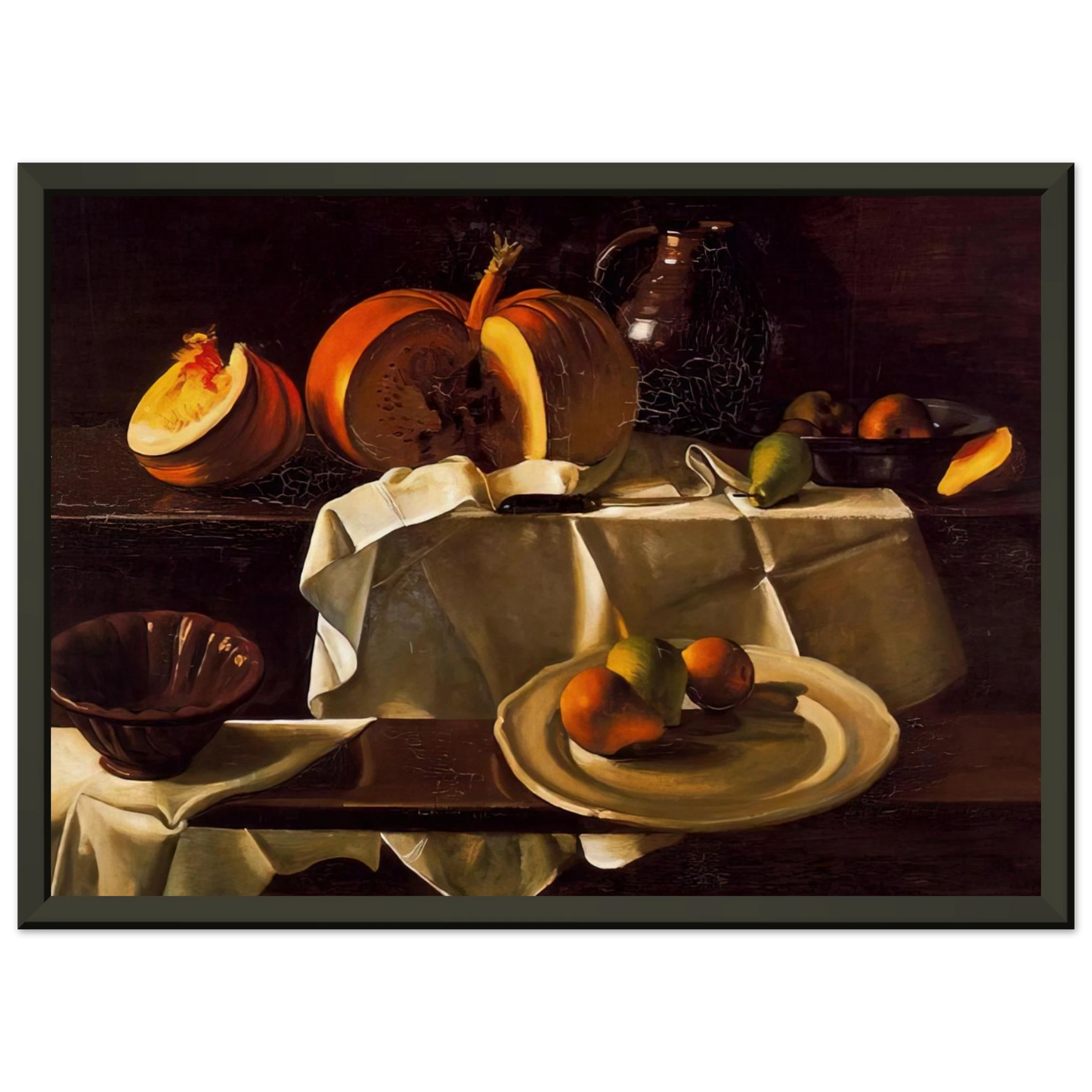 Andre Derain THE STILL LIFE WITH PUMPKIN 1939 Framed Art Print - Aluminum Frame - 40x50 cm / 16x20 inches