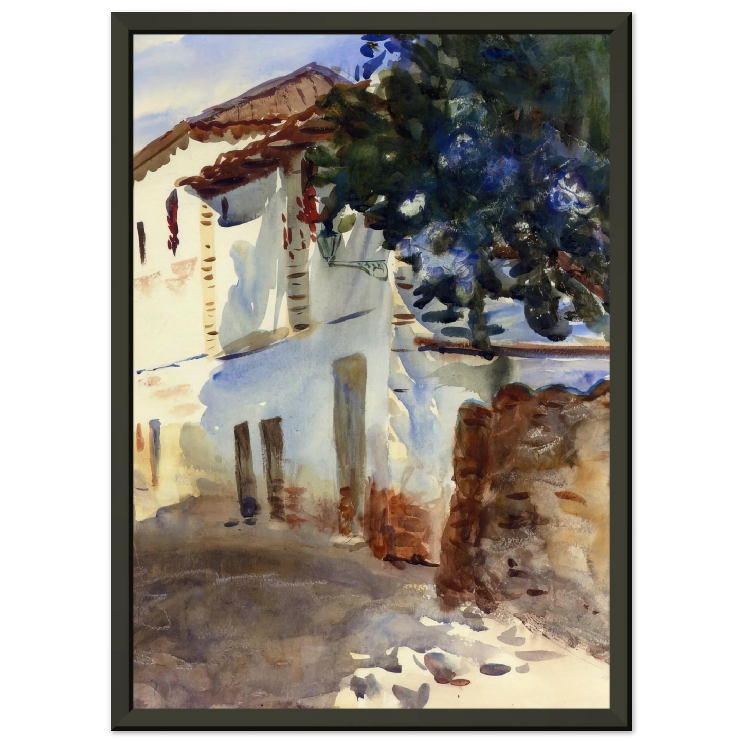 John Singer Sargent The White House Framed Art Print - Aluminum Frame - 60x80 cm / 24x32 inches