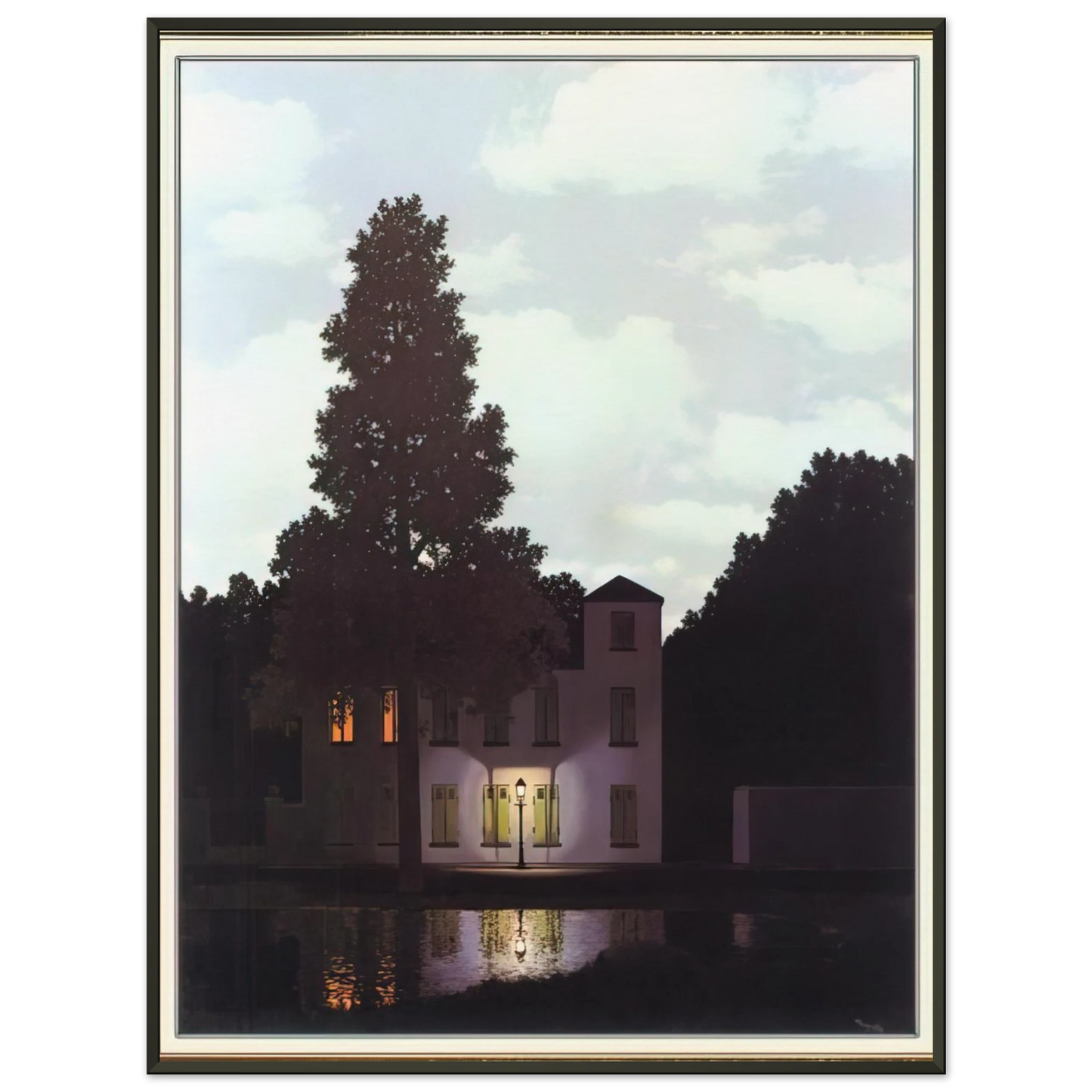 Rene Magritte THE EMPIRE OF LIGHTS 1954 1 Framed Art Print - Aluminum Frame - 70x100 cm / 28x40 inches