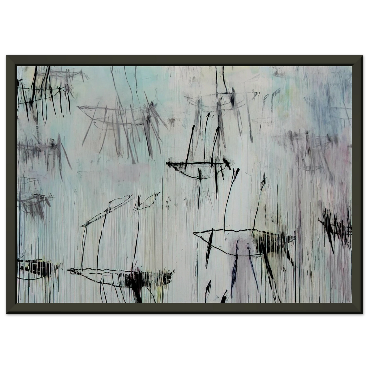 Cy Twombly Lepanto Part V Framed Art Print - Aluminum Frame - 60x80 cm / 24x32 inches