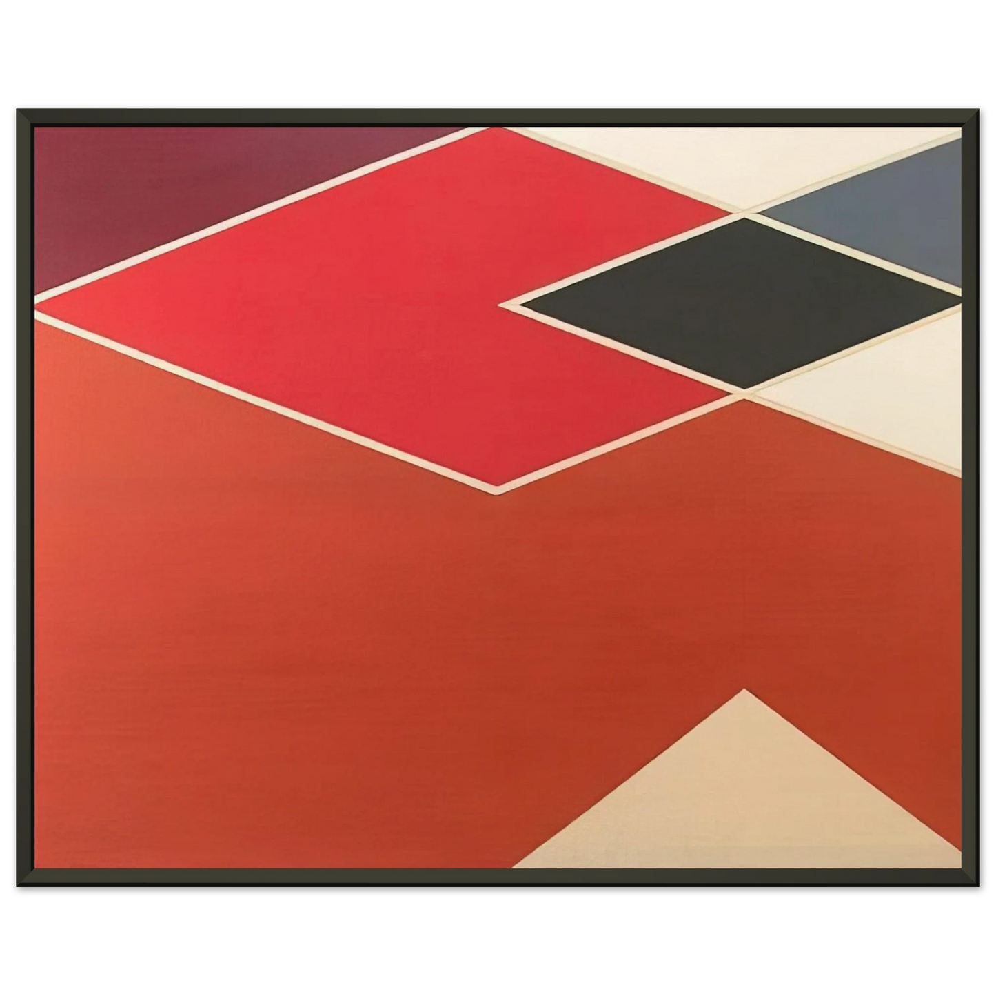 Larry Zox Tikke from the Diamond Cut Series 1968 Framed Art Print - Aluminum Frame - 40x50 cm / 16x20 inches