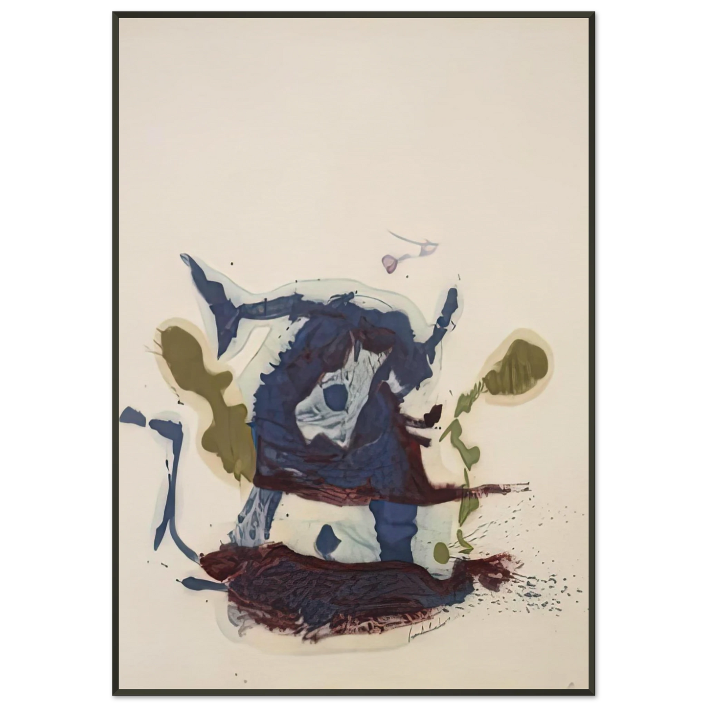 Helen Frankenthaler Vessel 1961 Framed Art Print - Aluminum Frame - 21x29.7 cm / 8x12"