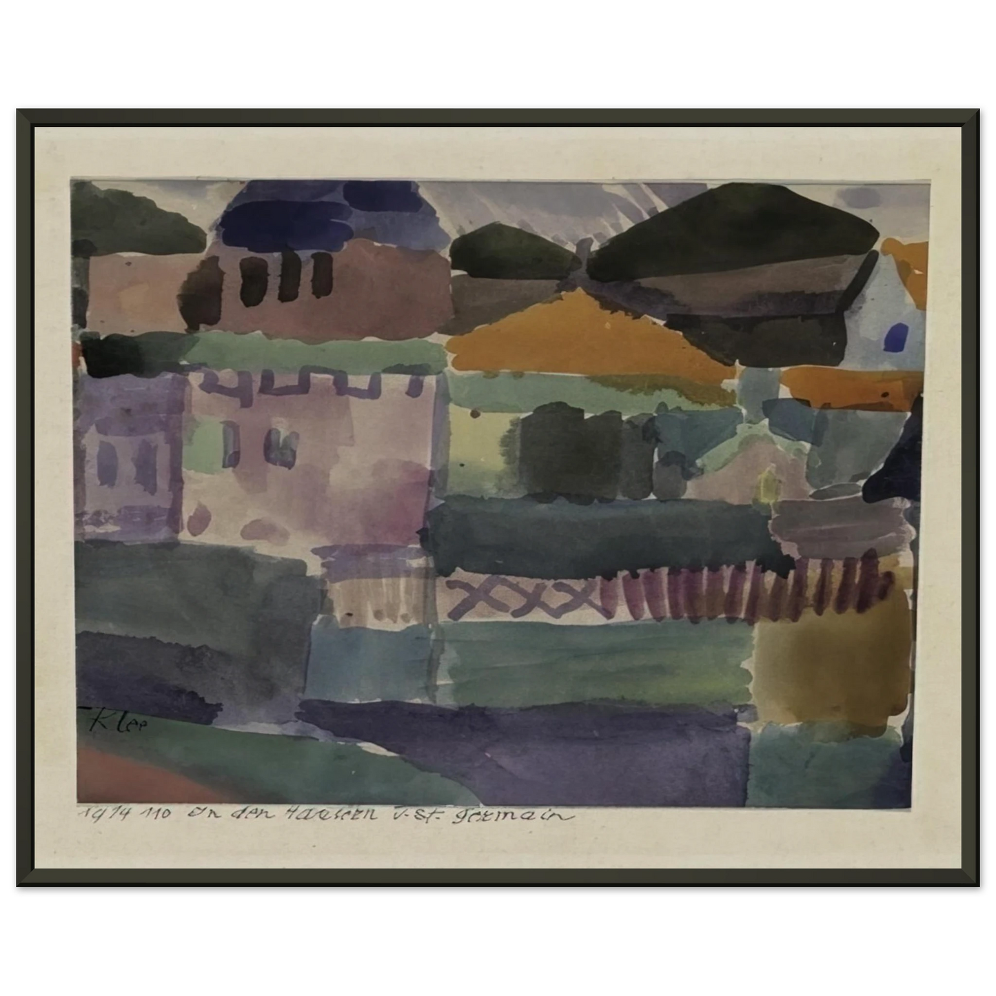 Paul Klee  IN THE HOUSES OF ST GERMAIN 1914 Framed Art Print  - Aluminum Frame - 60x80 cm / 24x32 inches