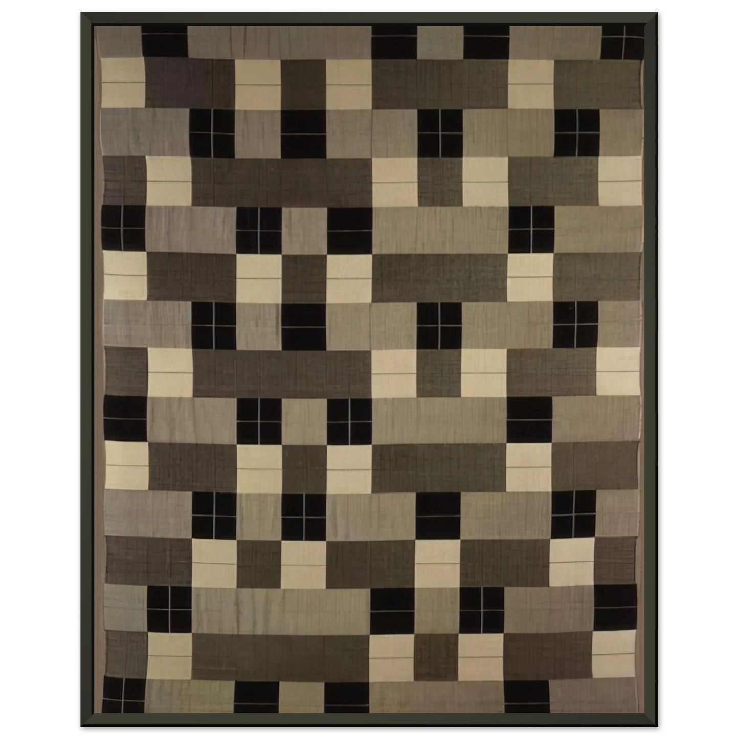 Anni Albers BLACK WHITE GRAY 1964 Framed Art Print - Aluminum Frame - 60x80 cm / 24x32 inches