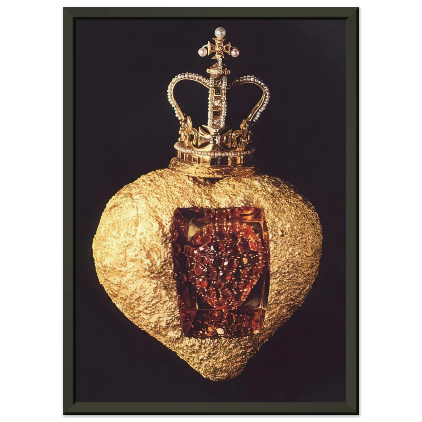 Salvador Dali THE ROYAL HEART Framed Art Print - Aluminum Frame - 70x100 cm / 28x40 inches