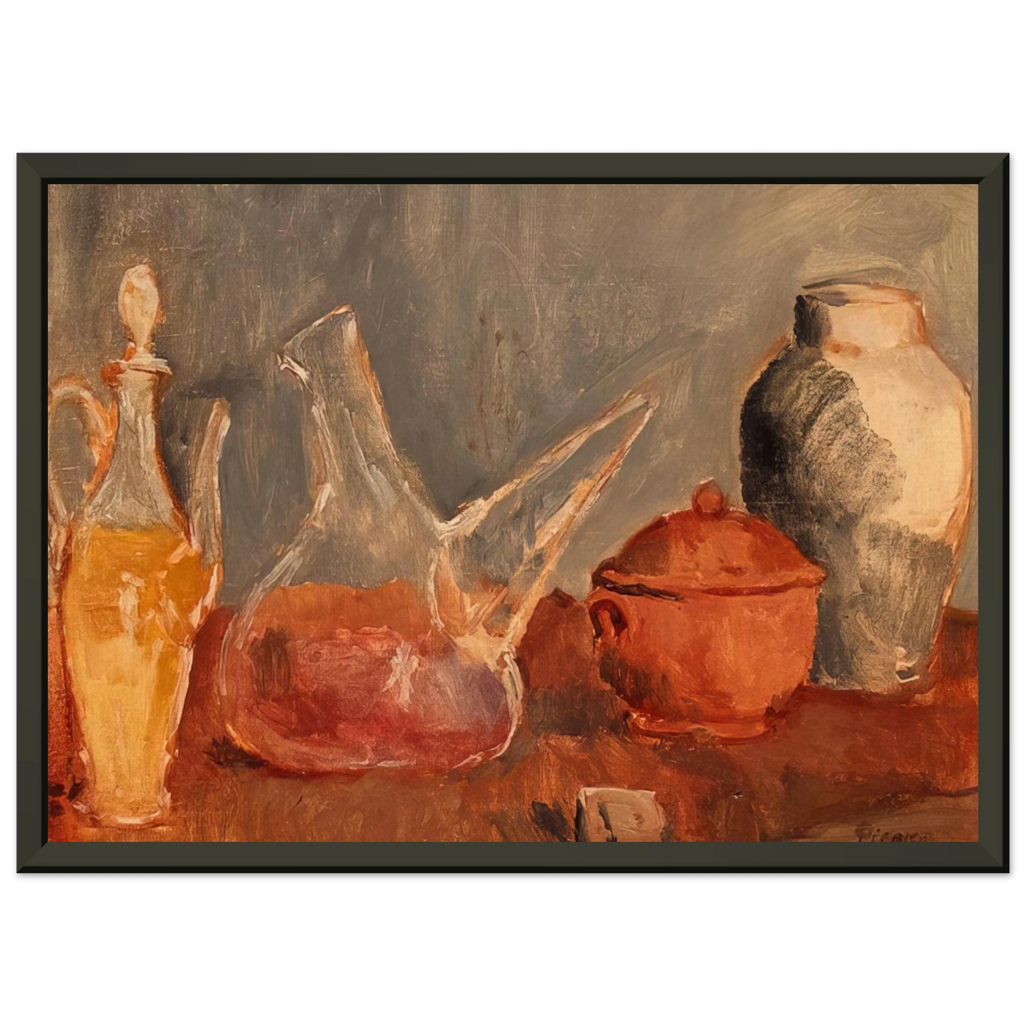 Pablo Picasso Still life with vases Framed Art Print - Aluminum Frame - 70x100 cm / 28x40 inches