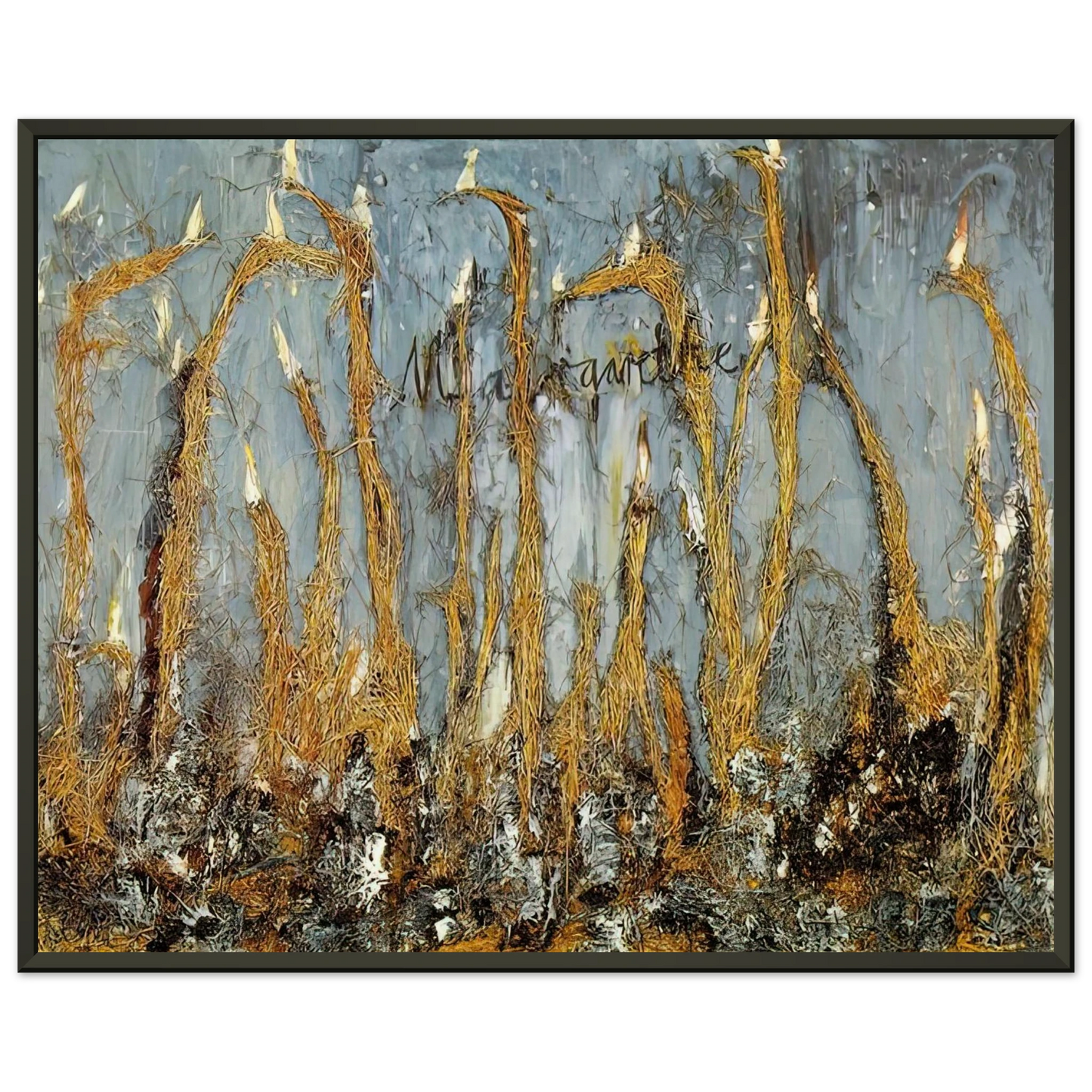 Anselm Kiefer MARGARETHE Framed Art Print - Aluminum Frame - 40x50 cm / 16x20 inches