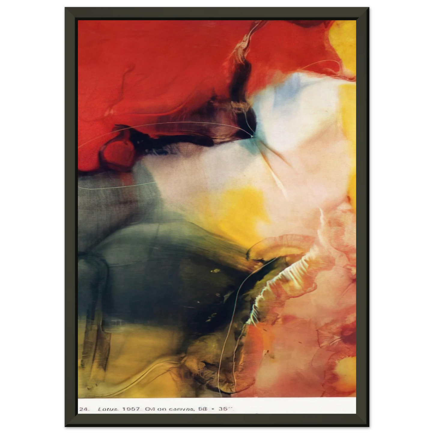 Paul Jenkins Lotus Framed Art Print - Aluminum Frame - 70x100 cm / 28x40 inches