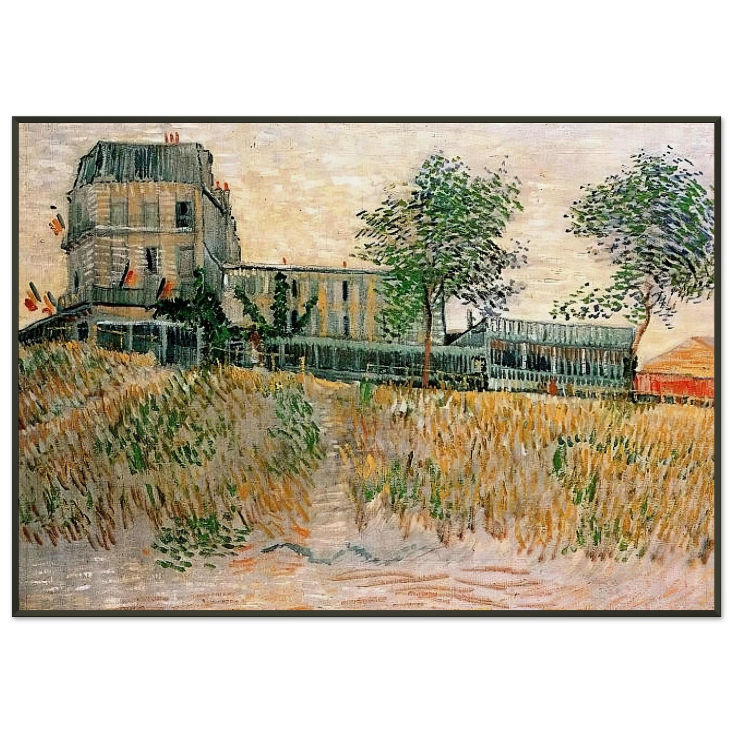 Vincent van Gogh The Restaurant de la Sirene at Asnieres Framed Art Print - Aluminum Frame - 21x29.7 cm / 8x12"