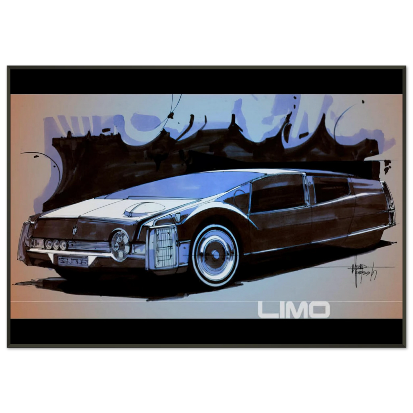 Syd Mead Syd Mead Framed Art Print - Aluminum Frame - 21x29.7 cm / 8x12"