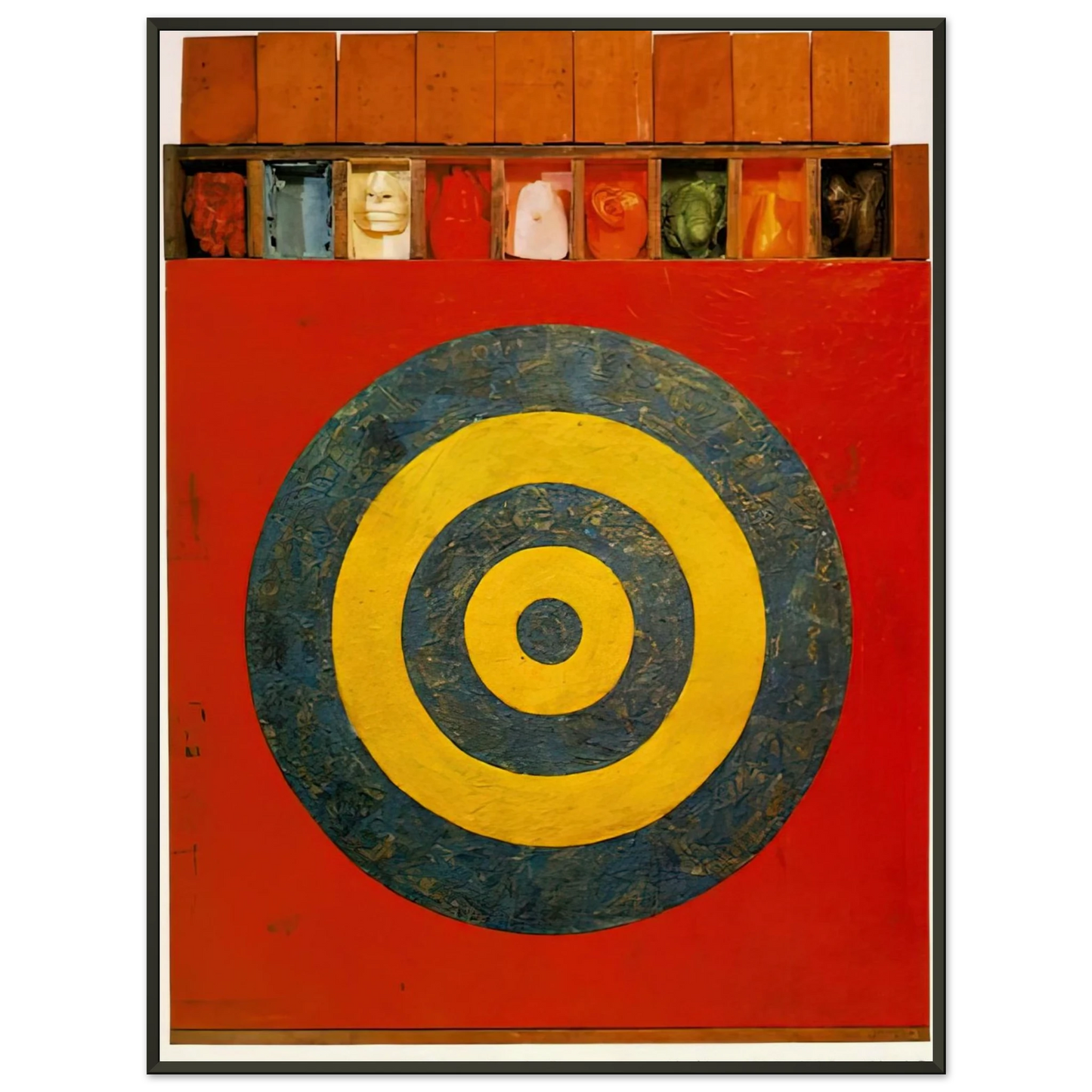 Jasper Johns TARGET WITH PLASTER CASTS 1955 Framed Art Print - Aluminum Frame - 70x100 cm / 28x40 inches