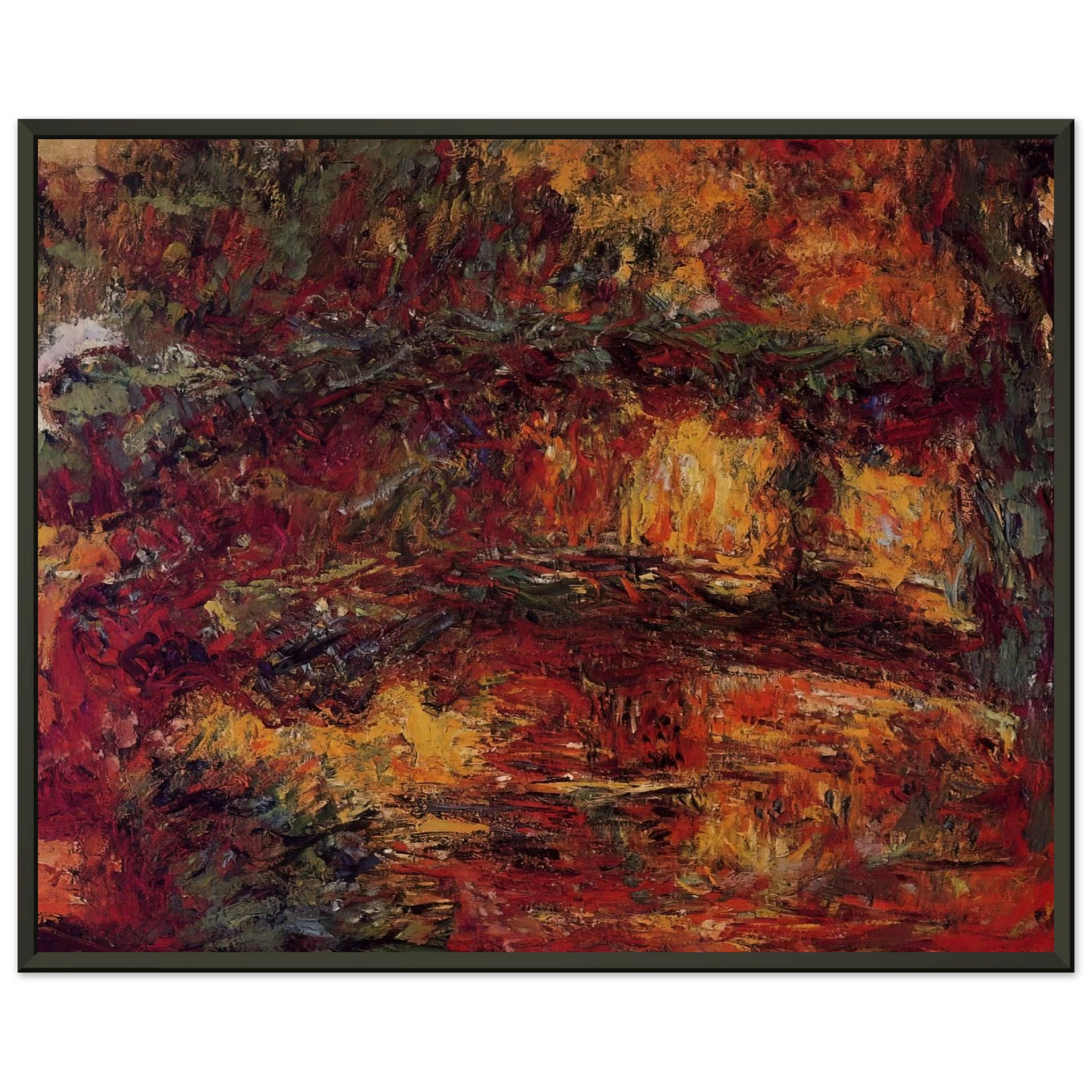 claude monet  The Japanese Bridge at Giverny Framed Art Print  - Aluminum Frame - 70x100 cm / 28x40 inches
