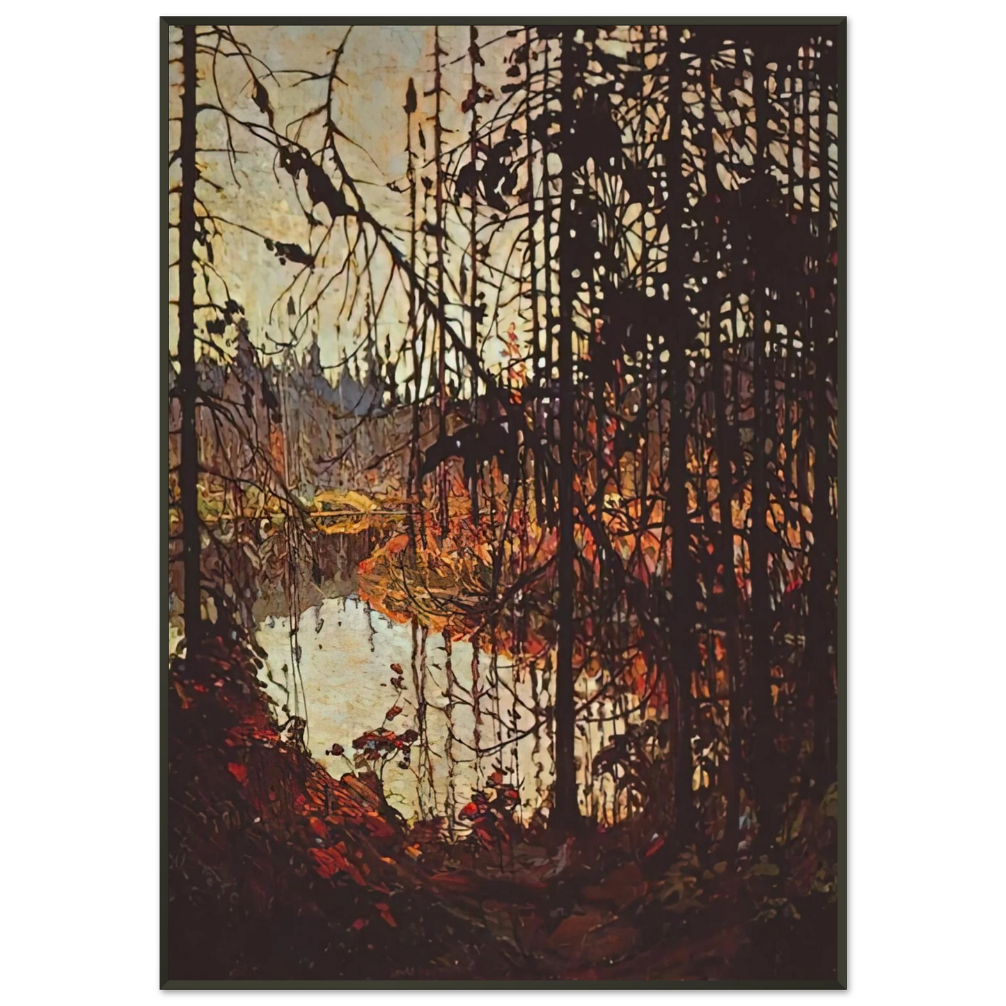 Tom Thomson NORTHERN RIVER 1915 Framed Art Print - Aluminum Frame - 21x29.7 cm / 8x12"
