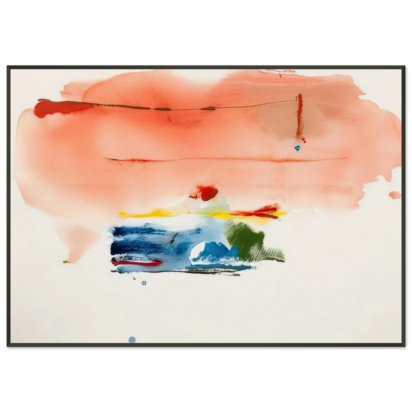 Helen Frankenthaler  Santa Fe II  1986 Framed Art Print  - Aluminum Frame - 21x29.7 cm / 8x12"