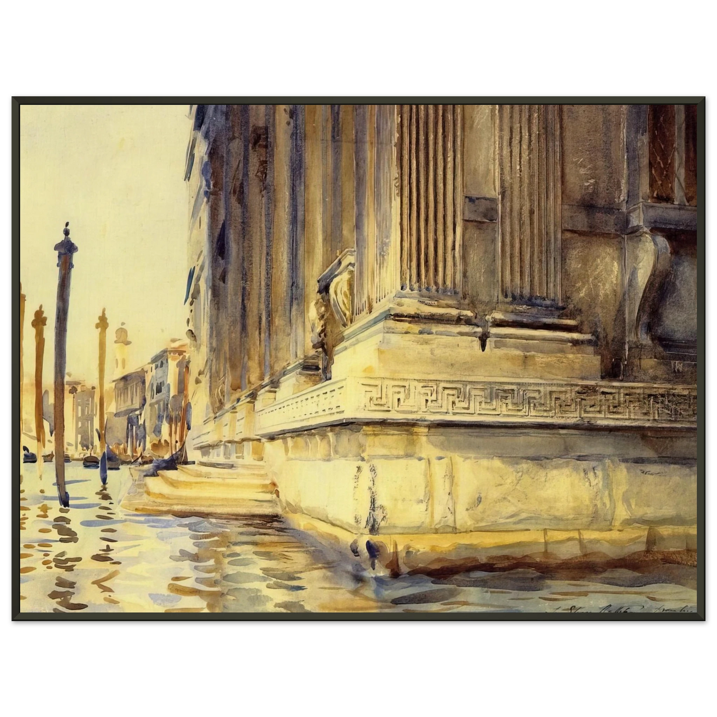 John Singer Sargent  Palazzo Grimani Framed Art Print  - Aluminum Frame - 40x50 cm / 16x20 inches