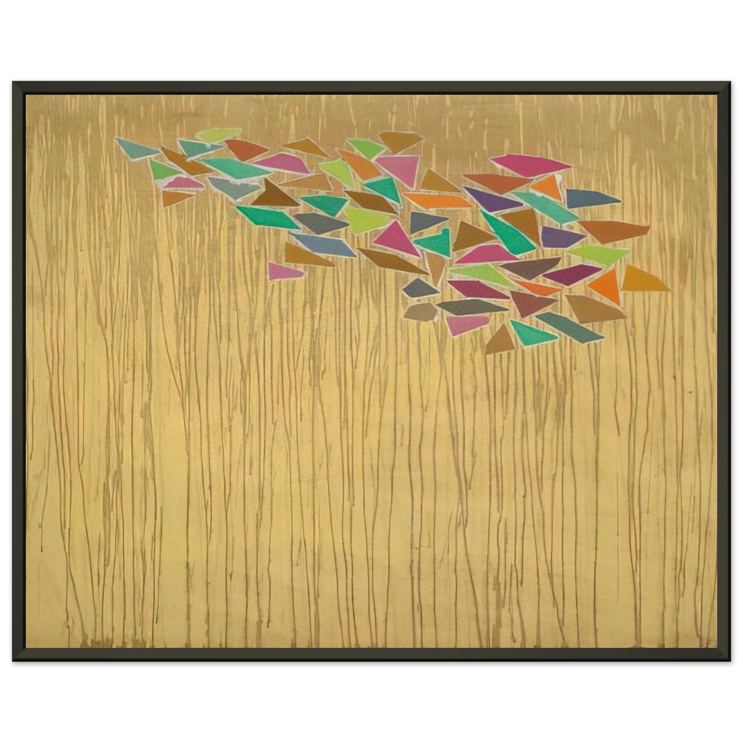 Robert Goodnough Colors on Tan 1975 Framed Art Print - Aluminum Frame - 70x100 cm / 28x40 inches