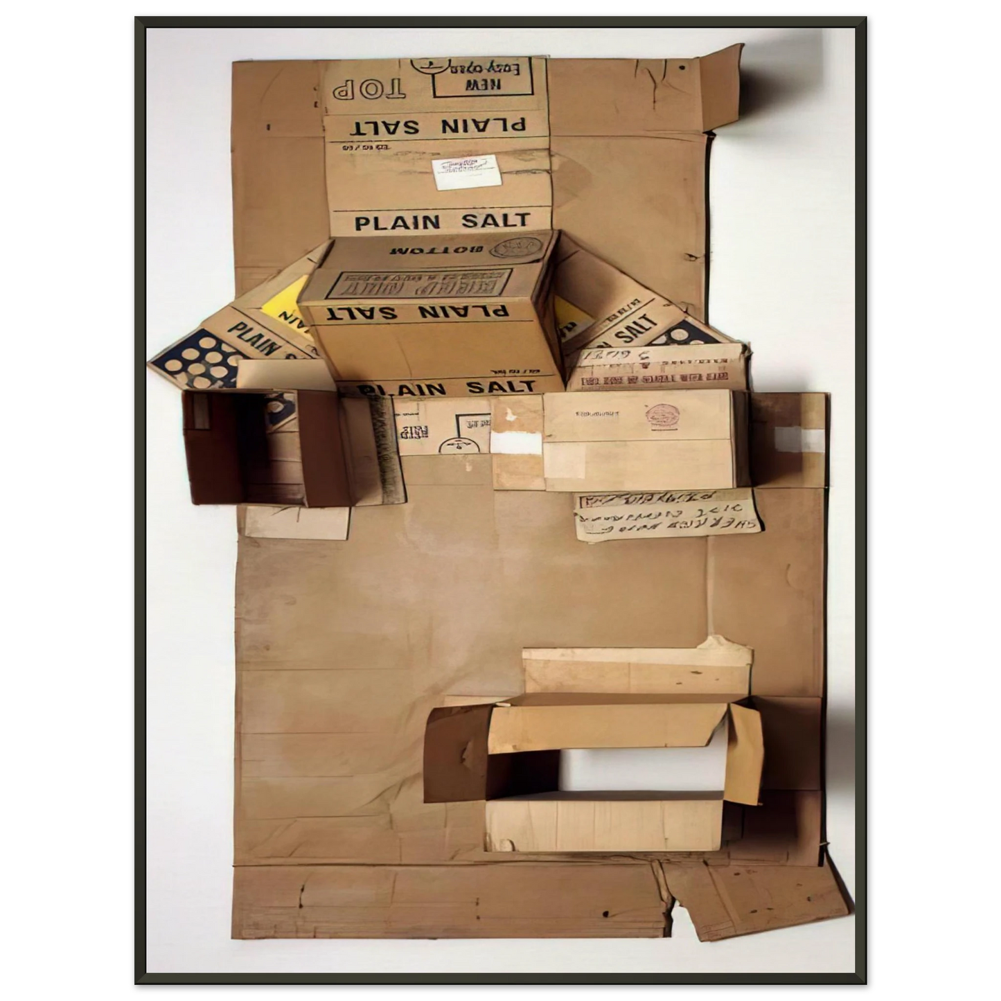 Robert Rauschenberg PLAIN SALT CARDBOARD 1971 Framed Art Print - Aluminum Frame - 70x100 cm / 28x40 inches