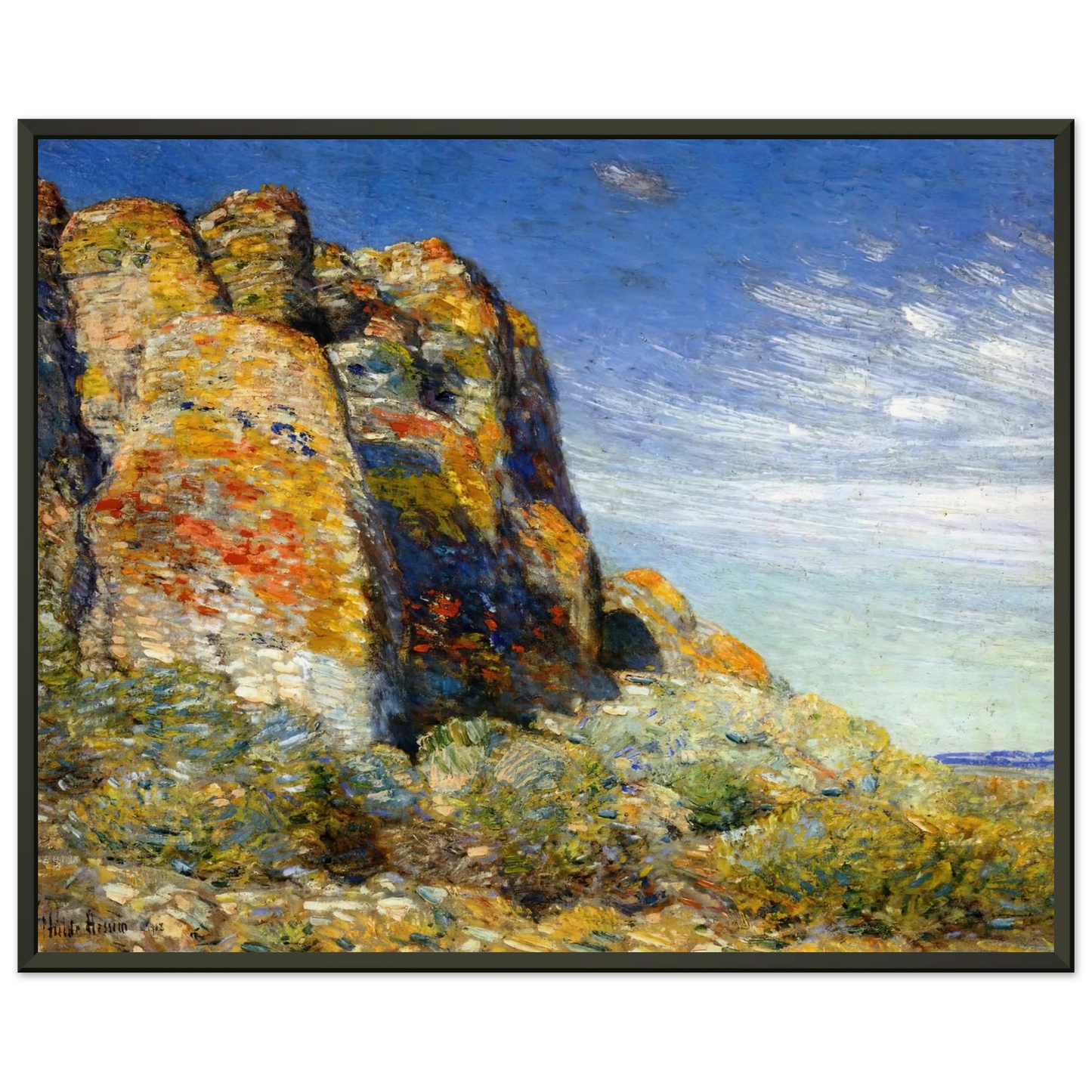 Childe Hassam Harney Desert 02 Framed Art Print - Aluminum Frame - 40x50 cm / 16x20 inches