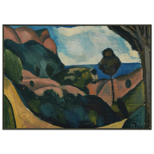 Andre Derain  LANDSCAPE NEAR CASSIS 1907 Framed Art Print  - Aluminum Frame - 21x29.7 cm / 8x12"