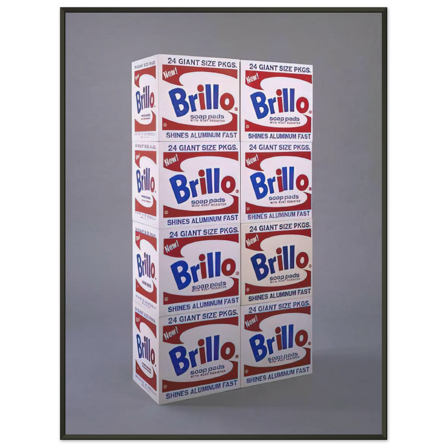 Andy Warhol Brillo Soap Pads Boxes Framed Art Print - Aluminum Frame - 40x50 cm / 16x20 inches