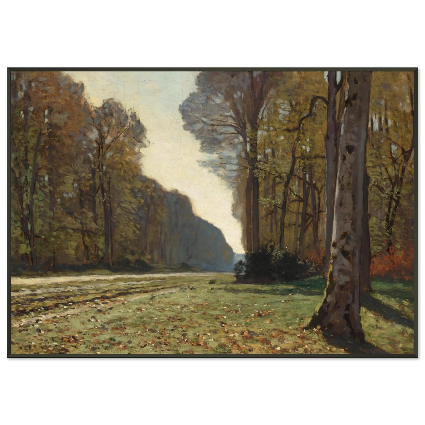 claude monet  The Pave de Chailly Framed Art Print  - Aluminum Frame - 21x29.7 cm / 8x12"