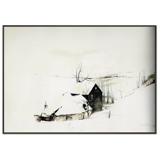 Andrew Wyeth  THE CORNER Framed Art Print  - Aluminum Frame - 21x29.7 cm / 8x12"