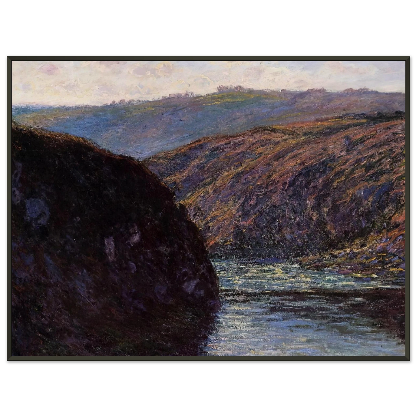 claude monet Valley of the Creuse Afternoon Sunlight Framed Art Print - Aluminum Frame - 40x50 cm / 16x20 inches