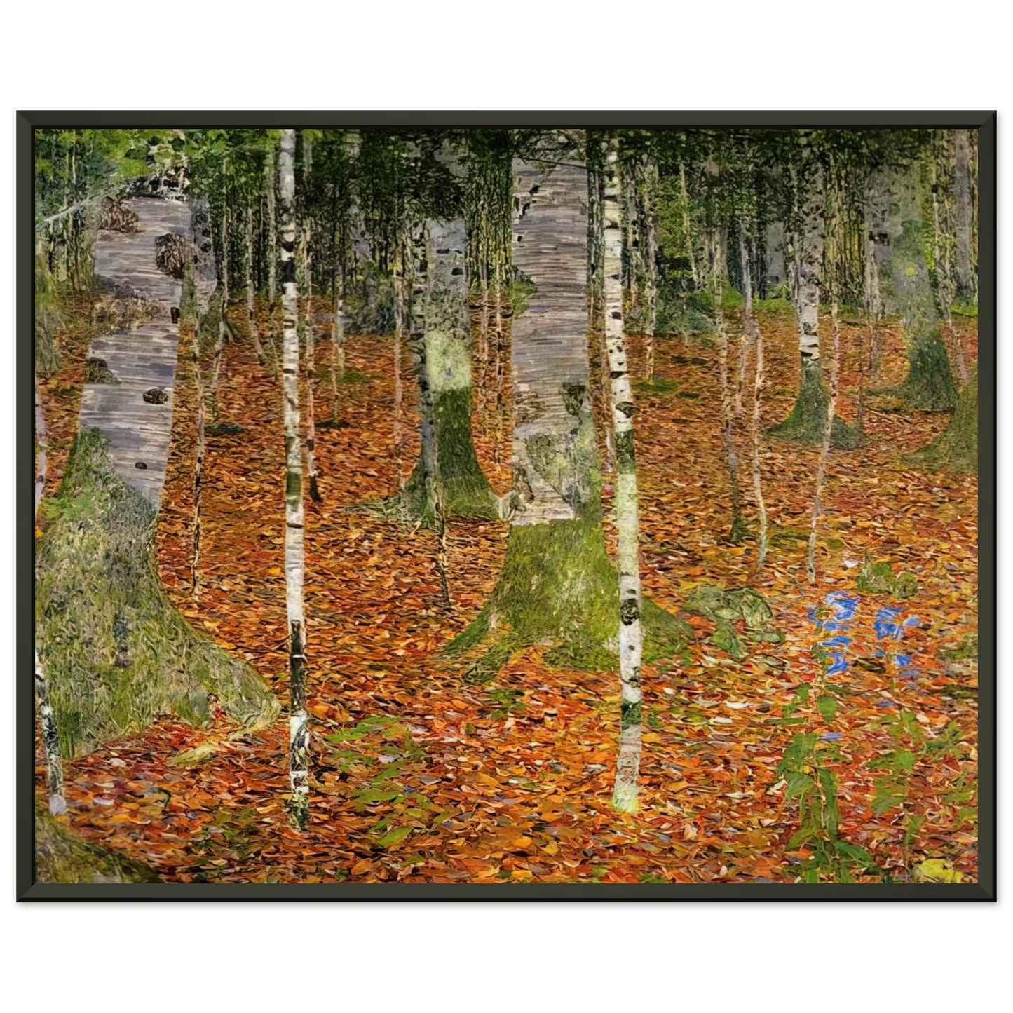 Gustav Klimt FARMHOUSE WITH BIRCH TREES 1903 Framed Art Print - Aluminum Frame - 60x80 cm / 24x32 inches