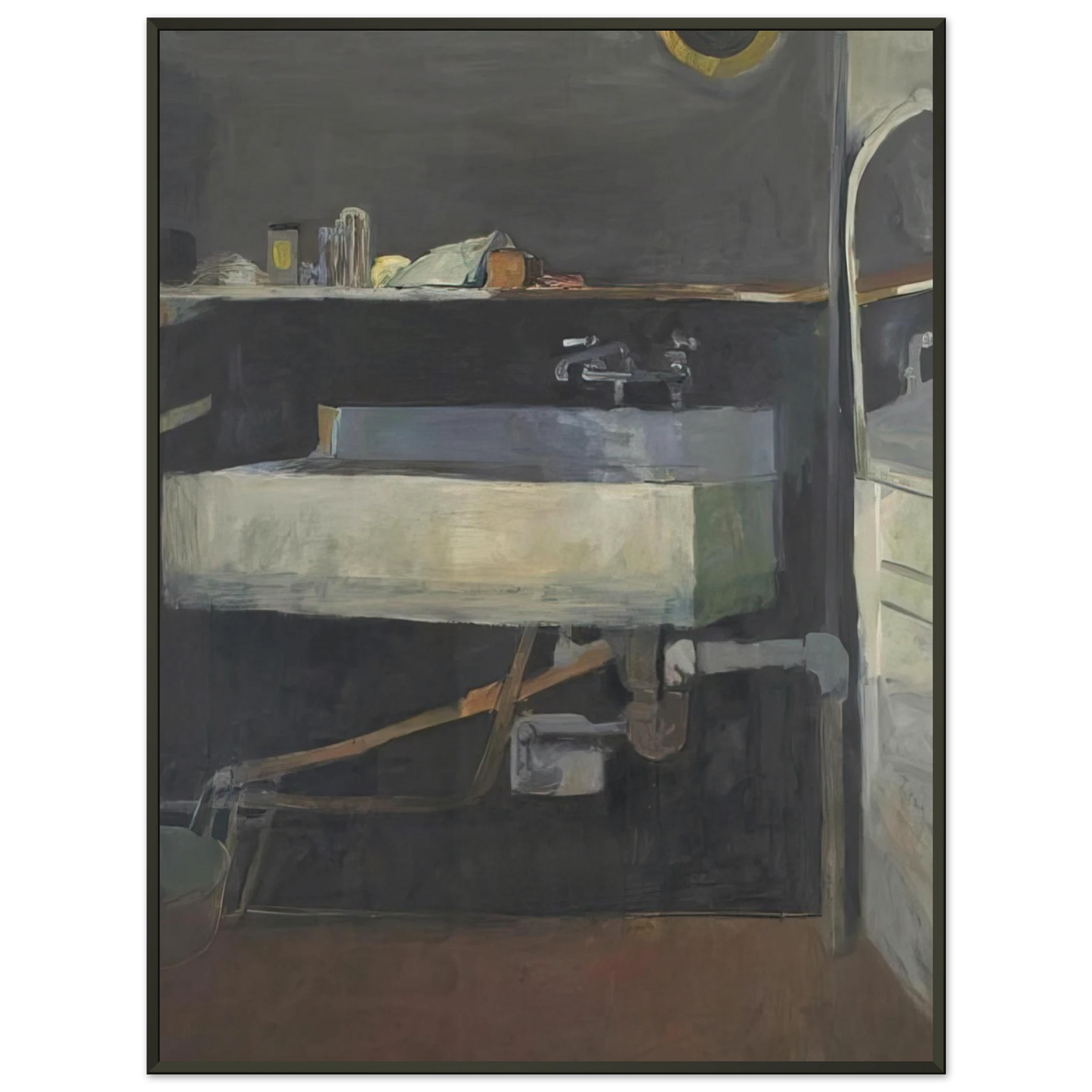 Richard Diebenkorn Corner of Studio Sink Framed Art Print - Aluminum Frame - 40x50 cm / 16x20 inches