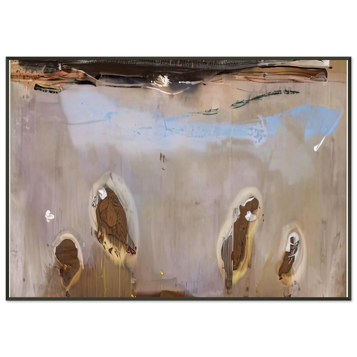 Helen Frankenthaler Tethys 1981 Framed Art Print - Aluminum Frame - 21x29.7 cm / 8x12"