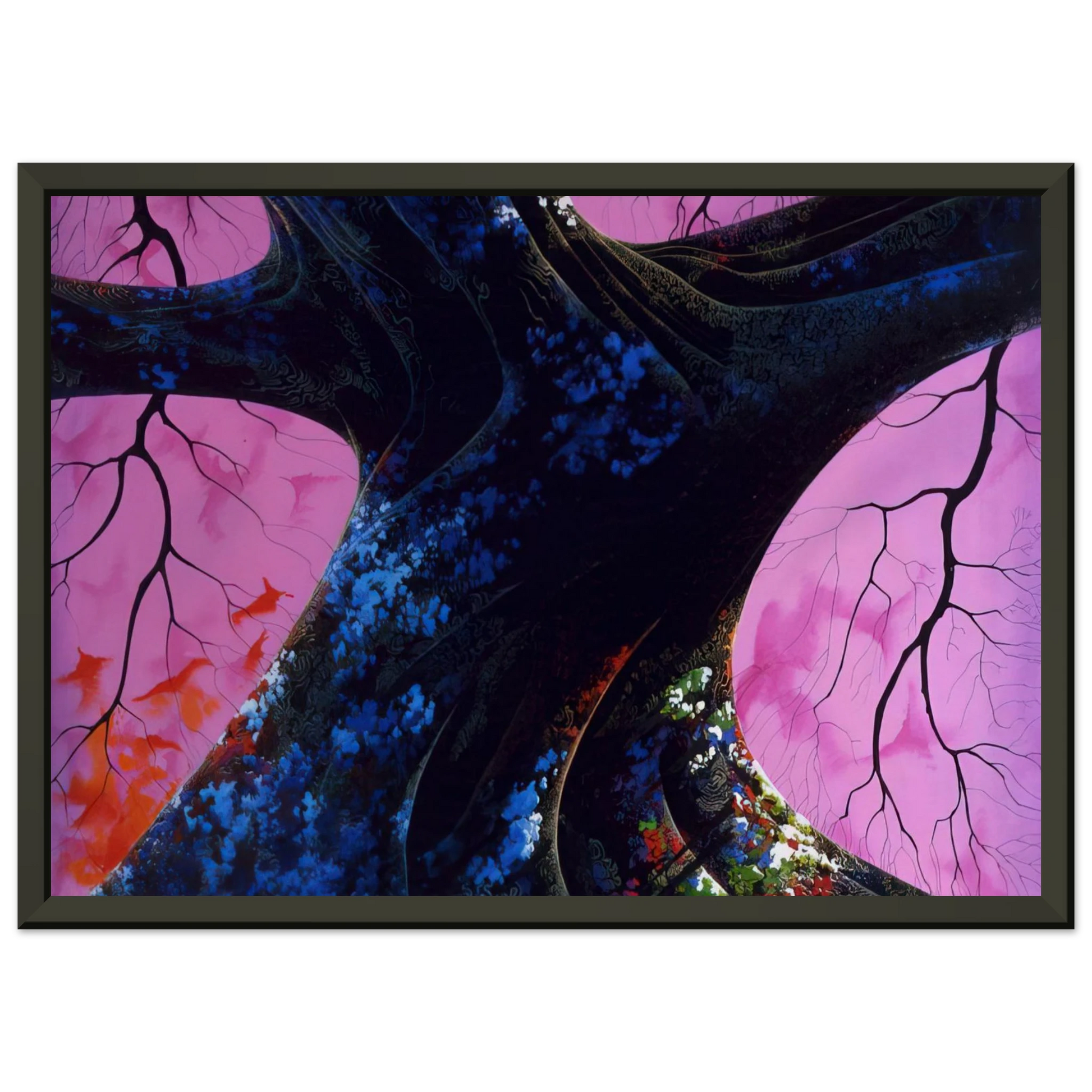 Eyvind Earle  Giant Oak Framed Art Print  - Aluminum Frame - 70x100 cm / 28x40 inches