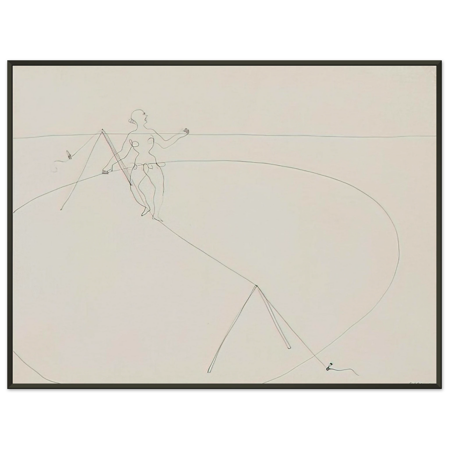 Alexander Calder TIGHTROPE WALKER 1932 Framed Art Print - Aluminum Frame - 60x80 cm / 24x32 inches