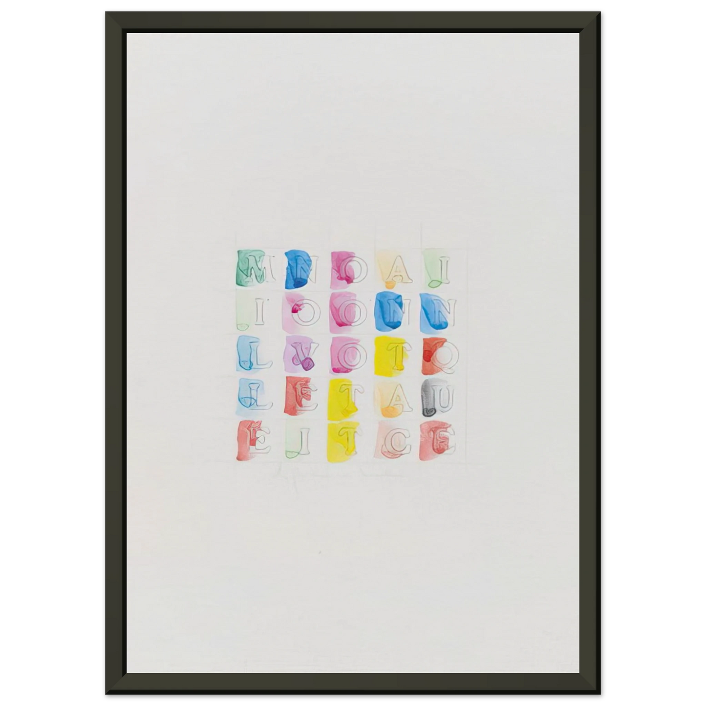 Alighiero Boetti MILLENOVECENTOTTANTACINQUE 1985 Framed Art Print - Aluminum Frame - 70x100 cm / 28x40 inches