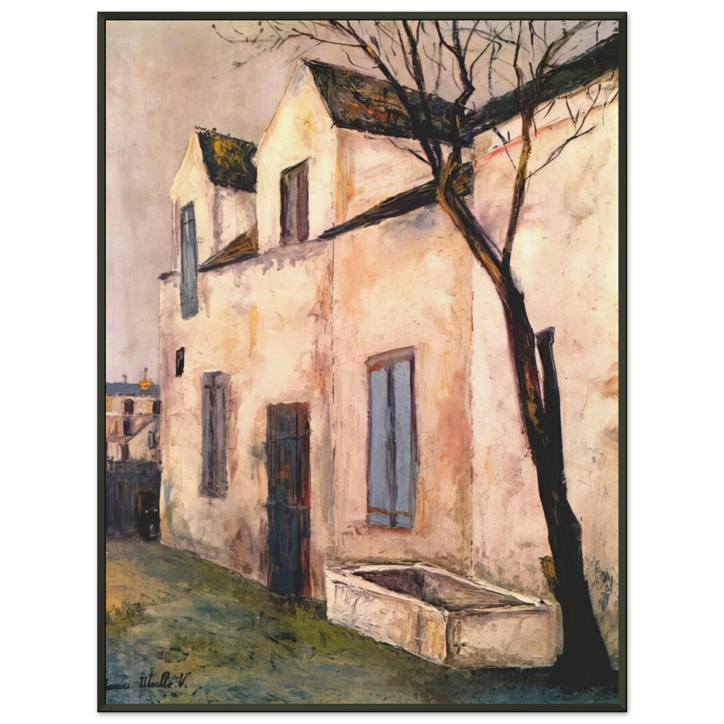Maurice Utrillo THE DEBRAY FARM Framed Art Print - Aluminum Frame - 40x50 cm / 16x20 inches