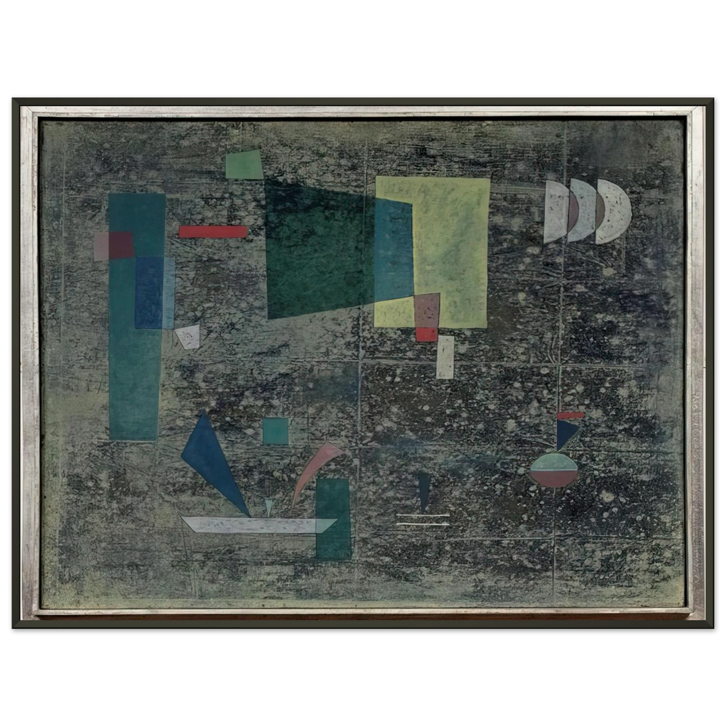 Wassily Kandinsky  CIRCULATION SLOWED 1931 Framed Art Print  - Aluminum Frame - 40x50 cm / 16x20 inches