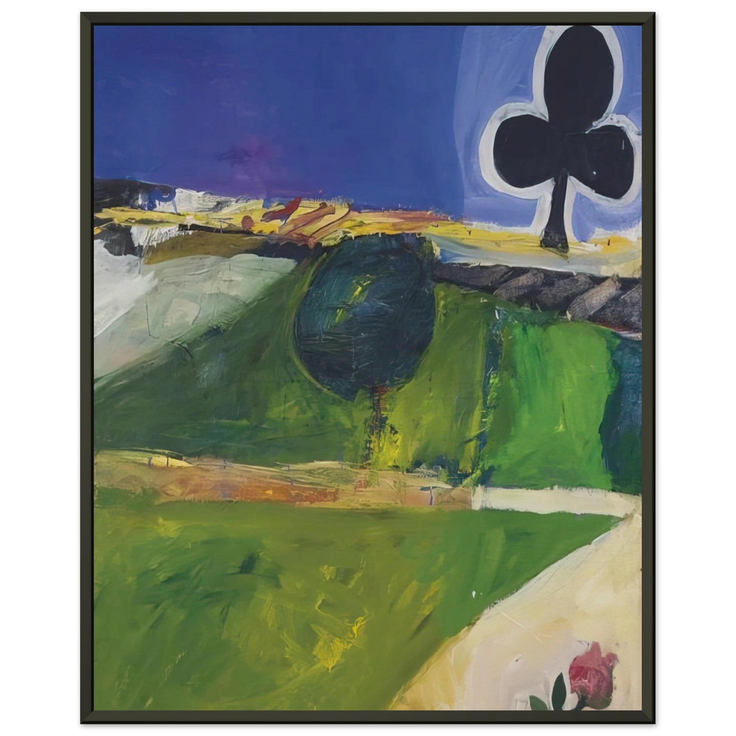 Richard Diebenkorn Landscape with Figure Framed Art Print - Aluminum Frame - 40x50 cm / 16x20 inches