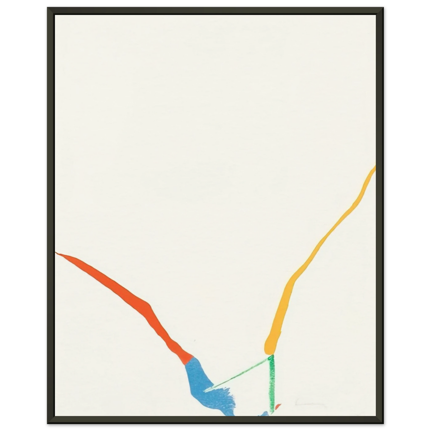 Helen Frankenthaler What Red Lines Can Do 1970 Framed Art Print - Aluminum Frame - 60x80 cm / 24x32 inches