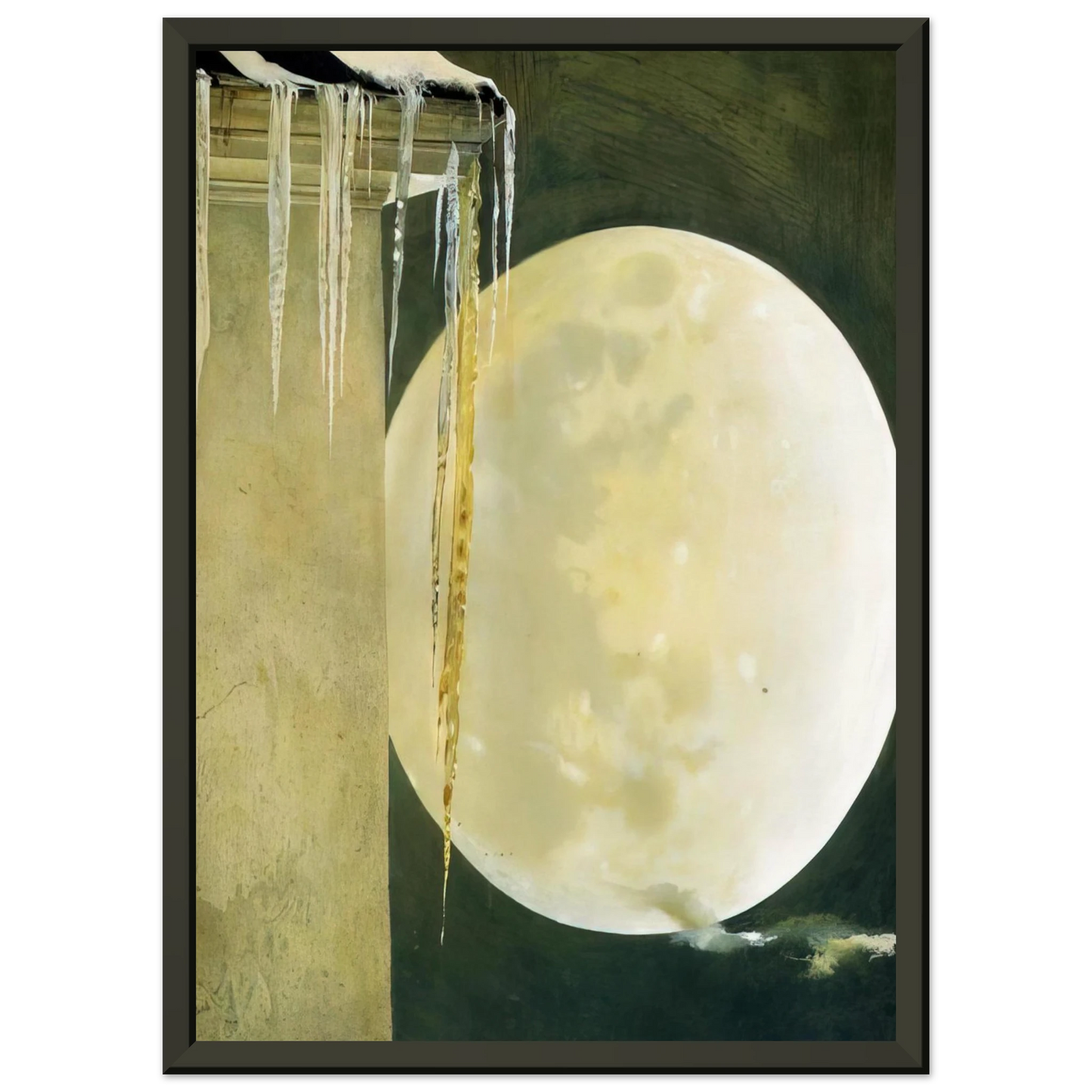 Andrew Wyeth MOON MADNESS Framed Art Print - Aluminum Frame - 70x100 cm / 28x40 inches