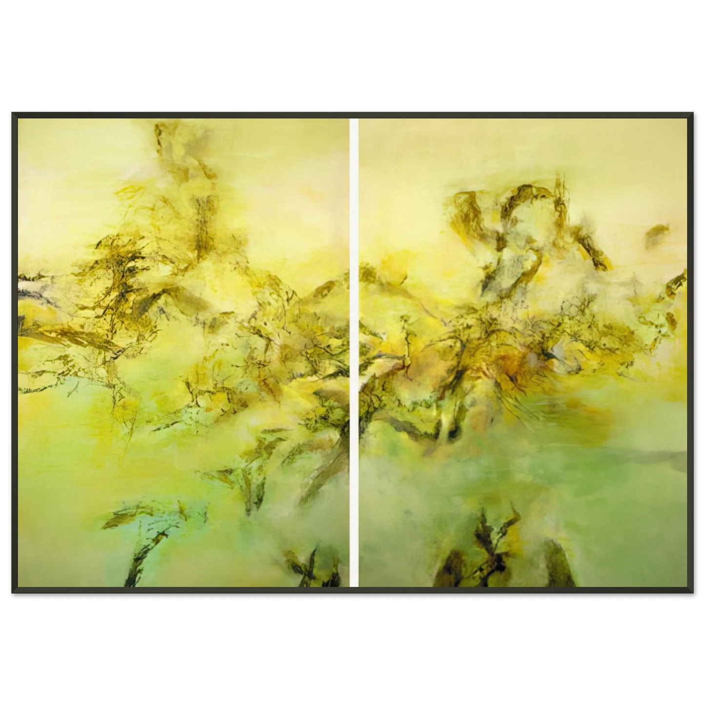 Zao WouKi 27 10 2002 2002 Framed Art Print - Aluminum Frame - 21x29.7 cm / 8x12"