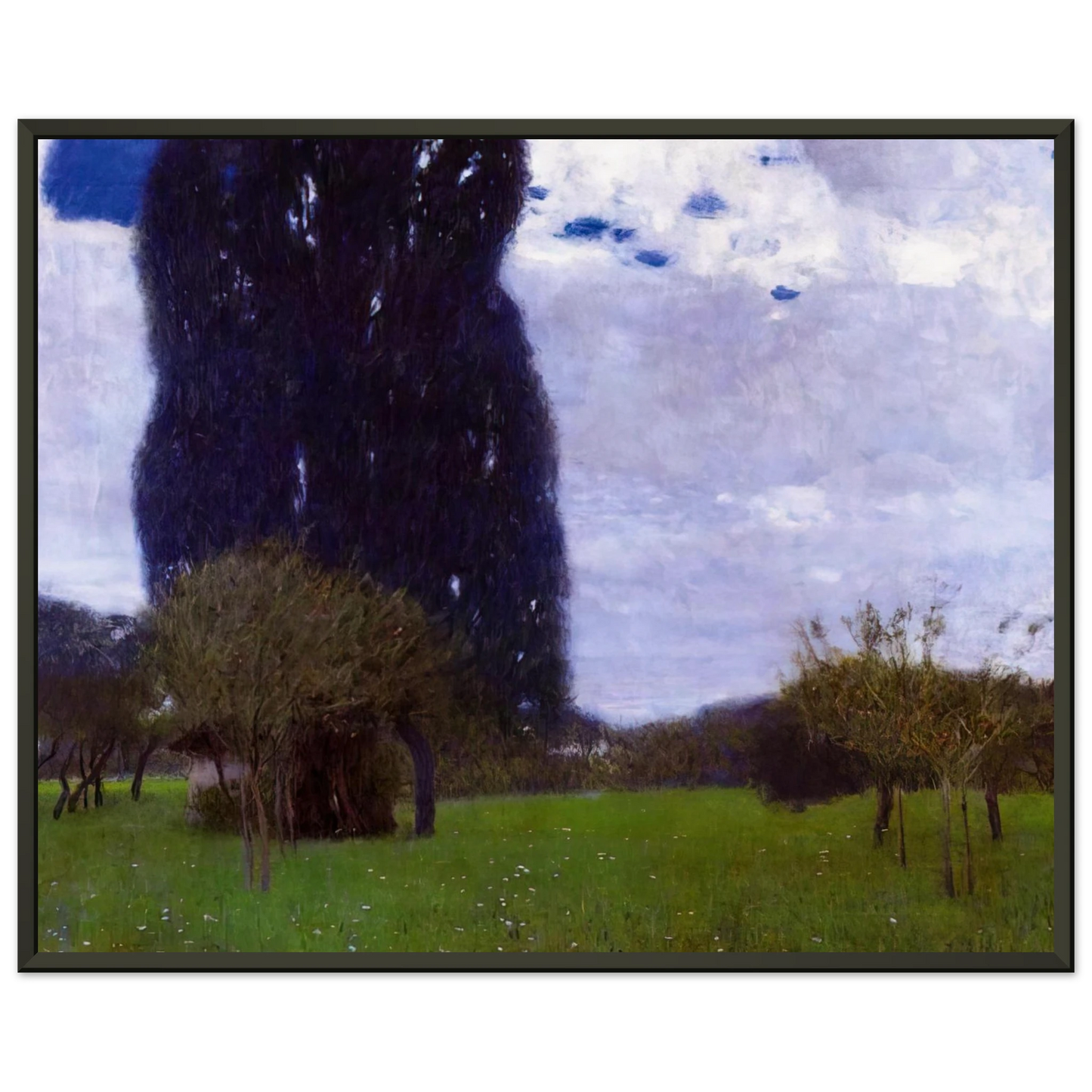 Gustav Klimt THE TALL POPLAR TREES II Framed Art Print - Aluminum Frame - 70x100 cm / 28x40 inches