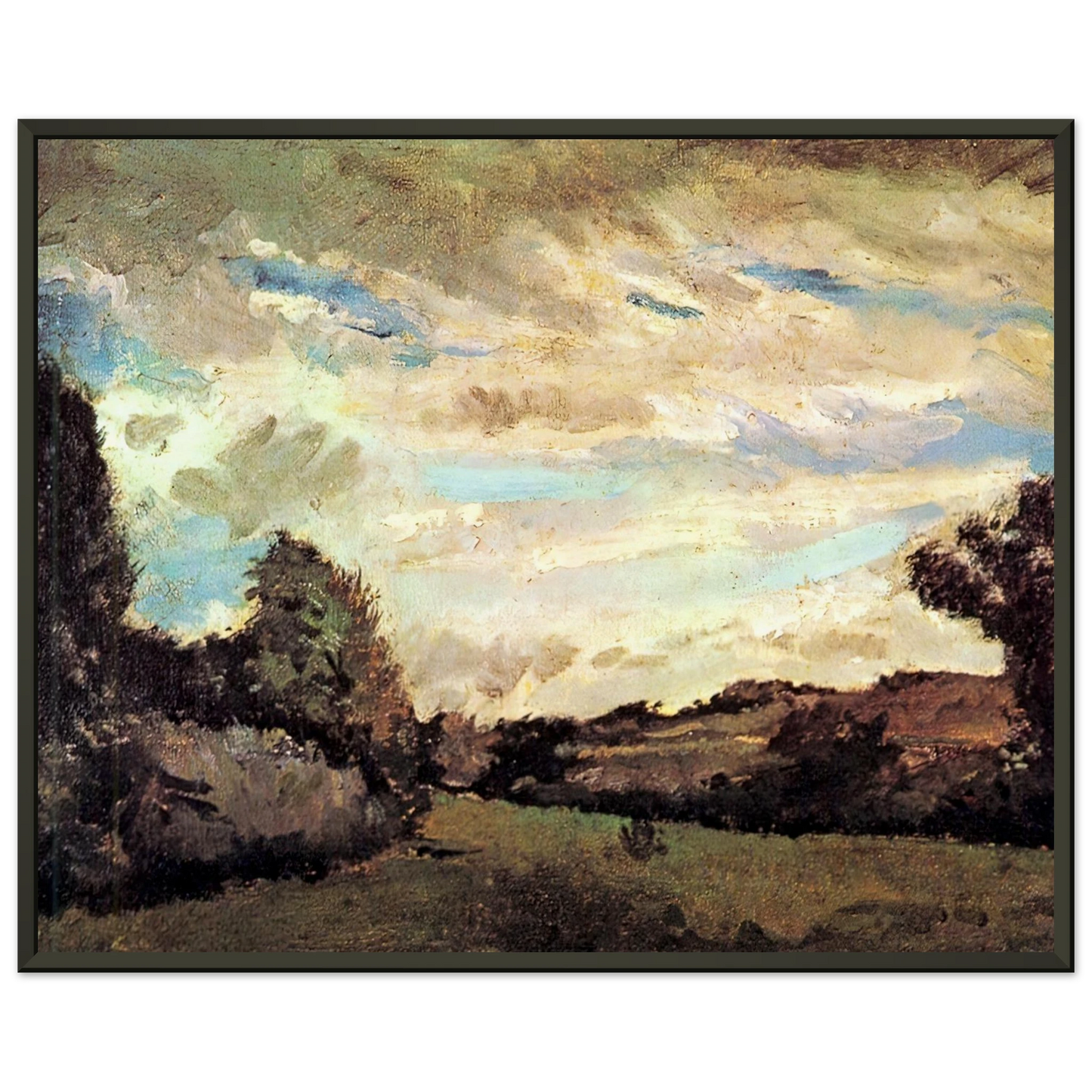 Vincent van Gogh  Landscape with Dunes Framed Art Print  - Aluminum Frame - 60x80 cm / 24x32 inches