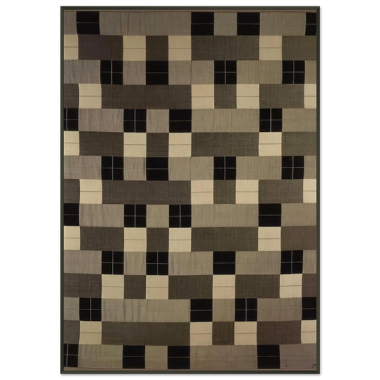 Anni Albers  BLACK WHITE GRAY 1964 Framed Art Print  - Aluminum Frame - 21x29.7 cm / 8x12"