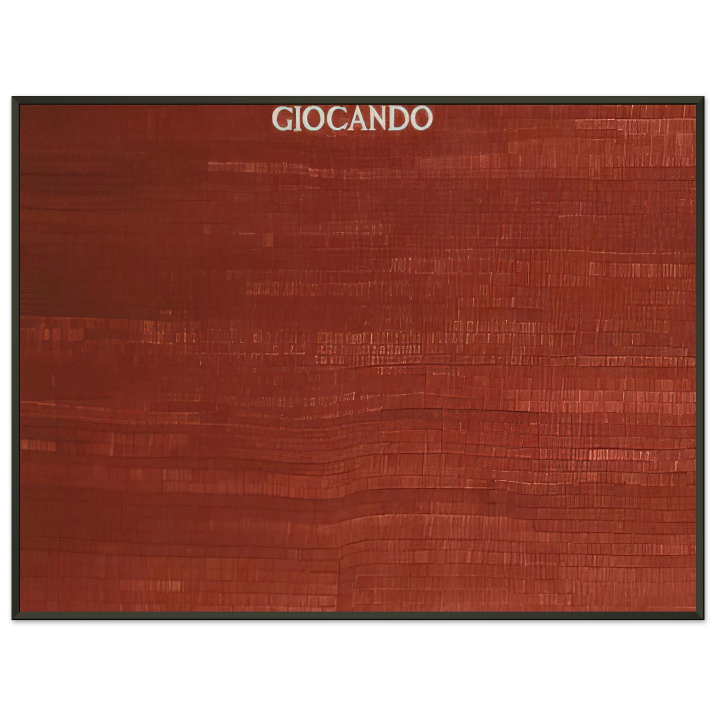 Alighiero Boetti GIOCANDO Framed Art Print - Aluminum Frame - 40x50 cm / 16x20 inches