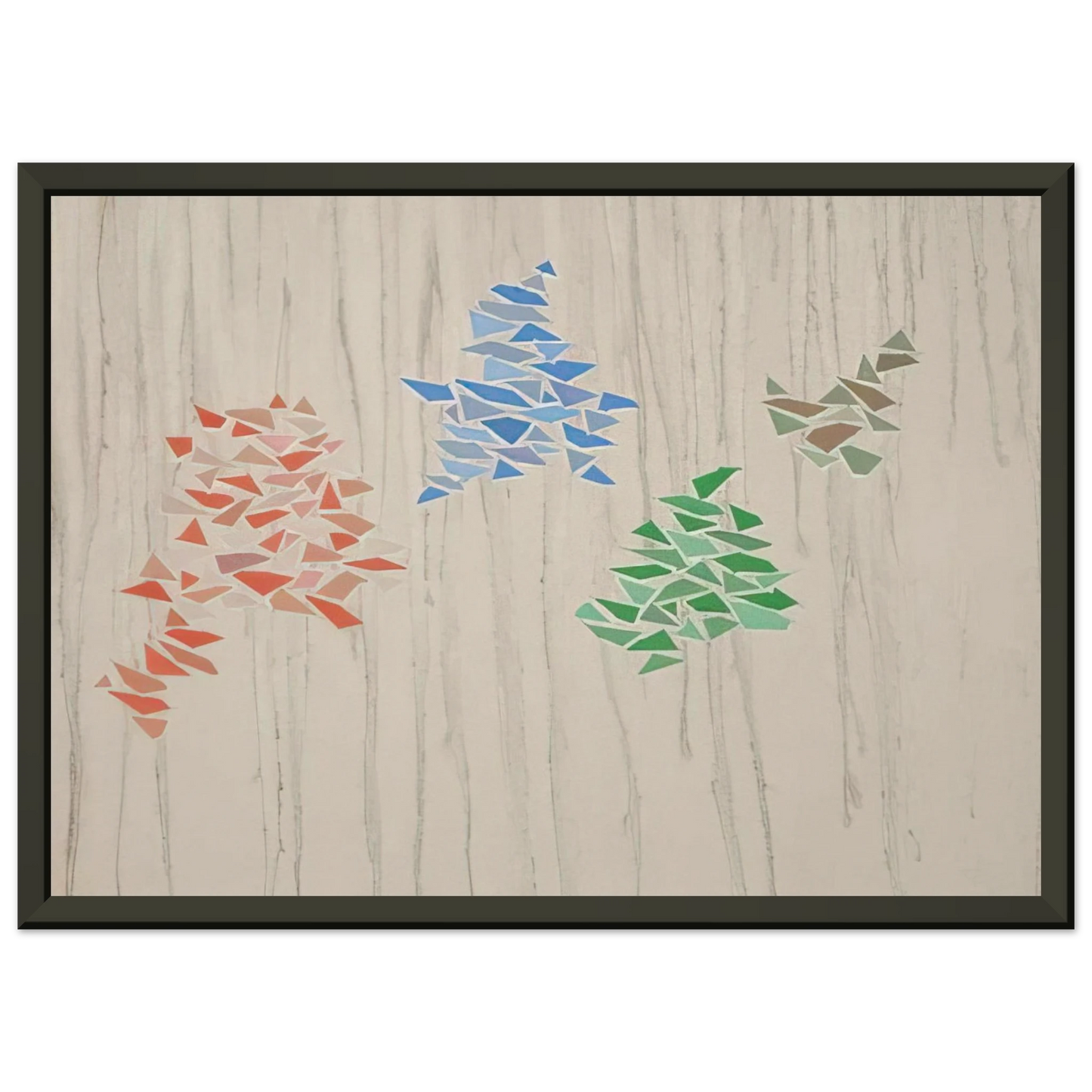 Robert Goodnough Colors on Gray 1975 Framed Art Print - Aluminum Frame - 60x80 cm / 24x32 inches