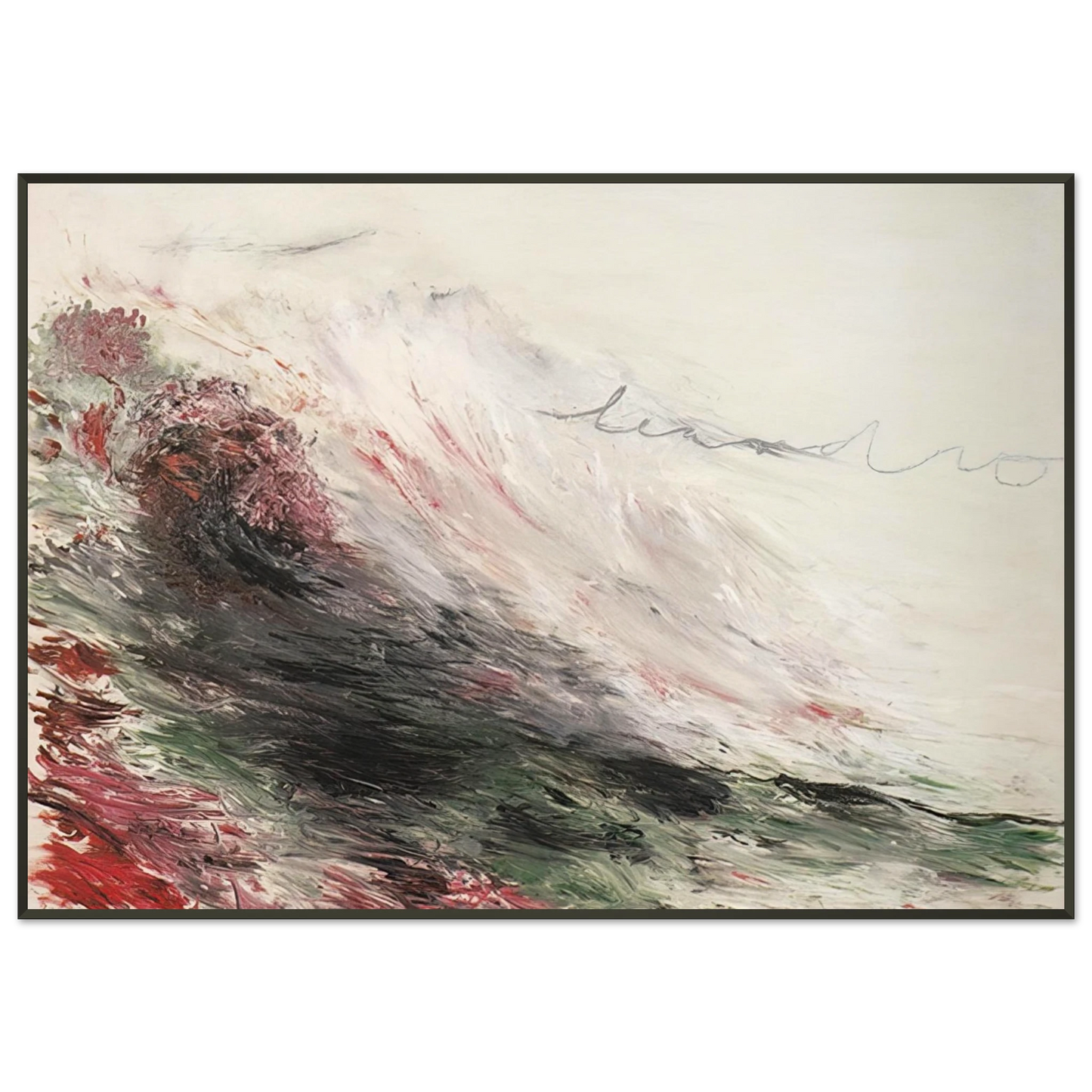 Cy Twombly Hero and Leandro A Painting in Four Parts Part I Framed Art Print - Aluminum Frame - 21x29.7 cm / 8x12"