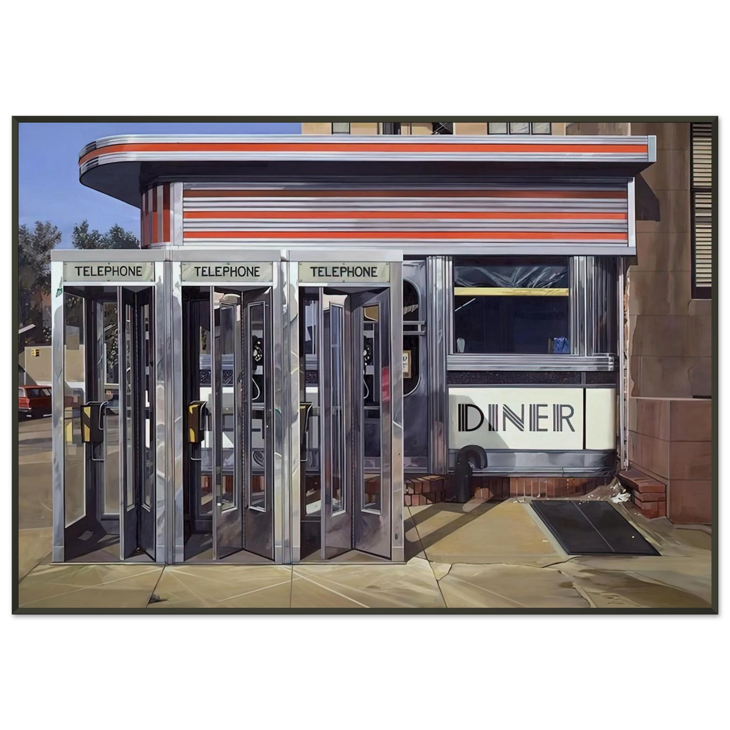 Richard Estes DINER 1971 Framed Art Print - Aluminum Frame - 21x29.7 cm / 8x12"