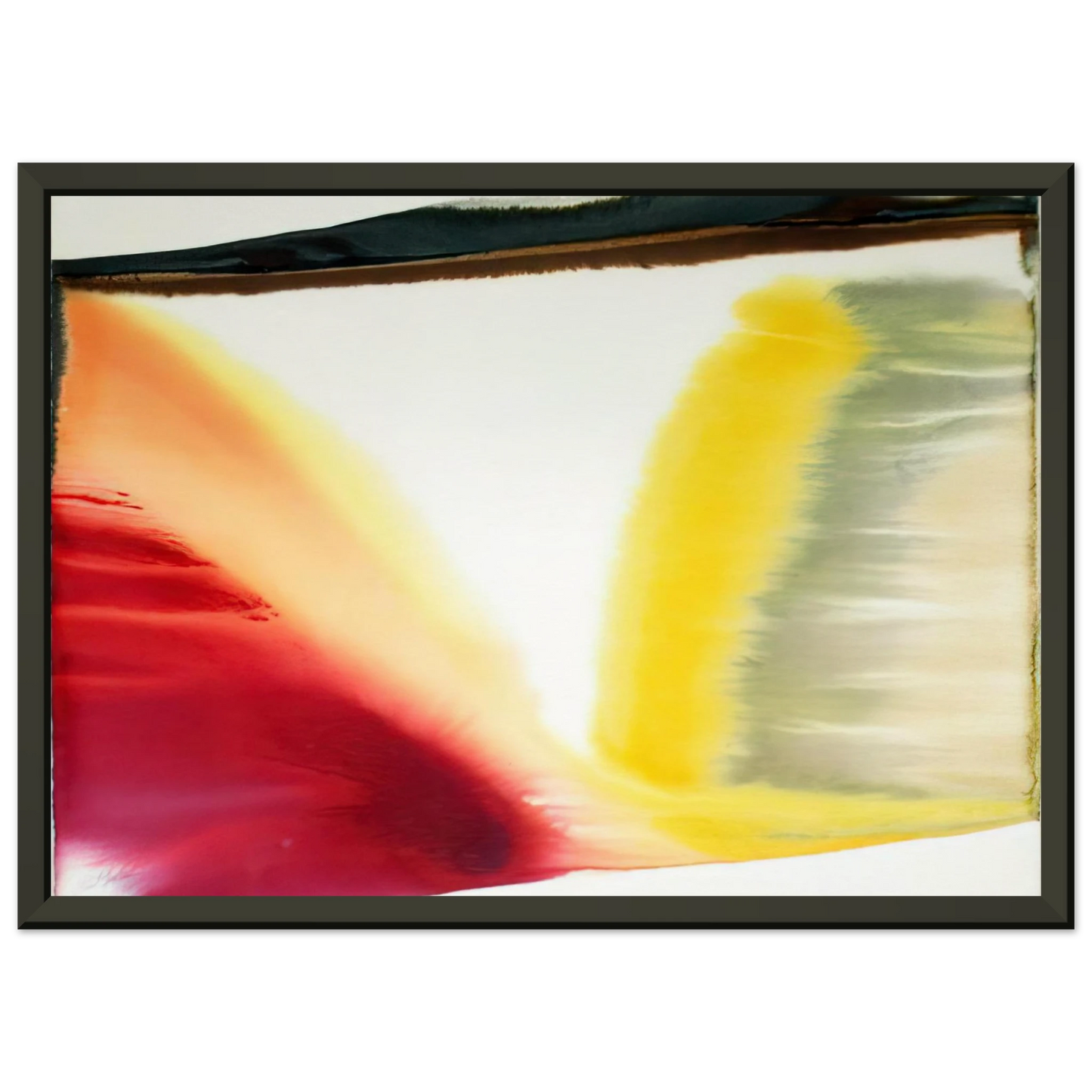 Paul Jenkins Phenomena Pointed East Abstract Expressionism Color Field Painting Framed Art Print - Aluminum Frame - 40x50 cm / 16x20 inches