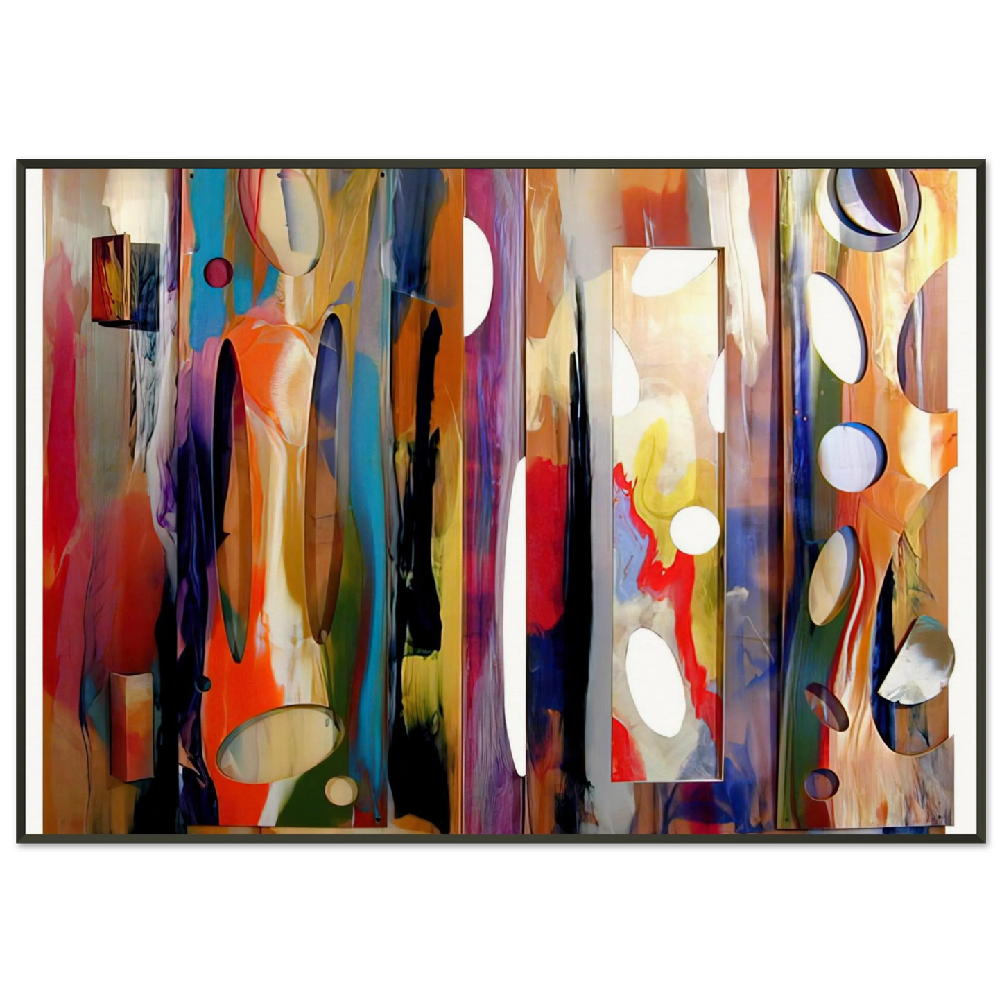 Sam Gilliam Tapestry Framed Art Print - Aluminum Frame - 21x29.7 cm / 8x12"