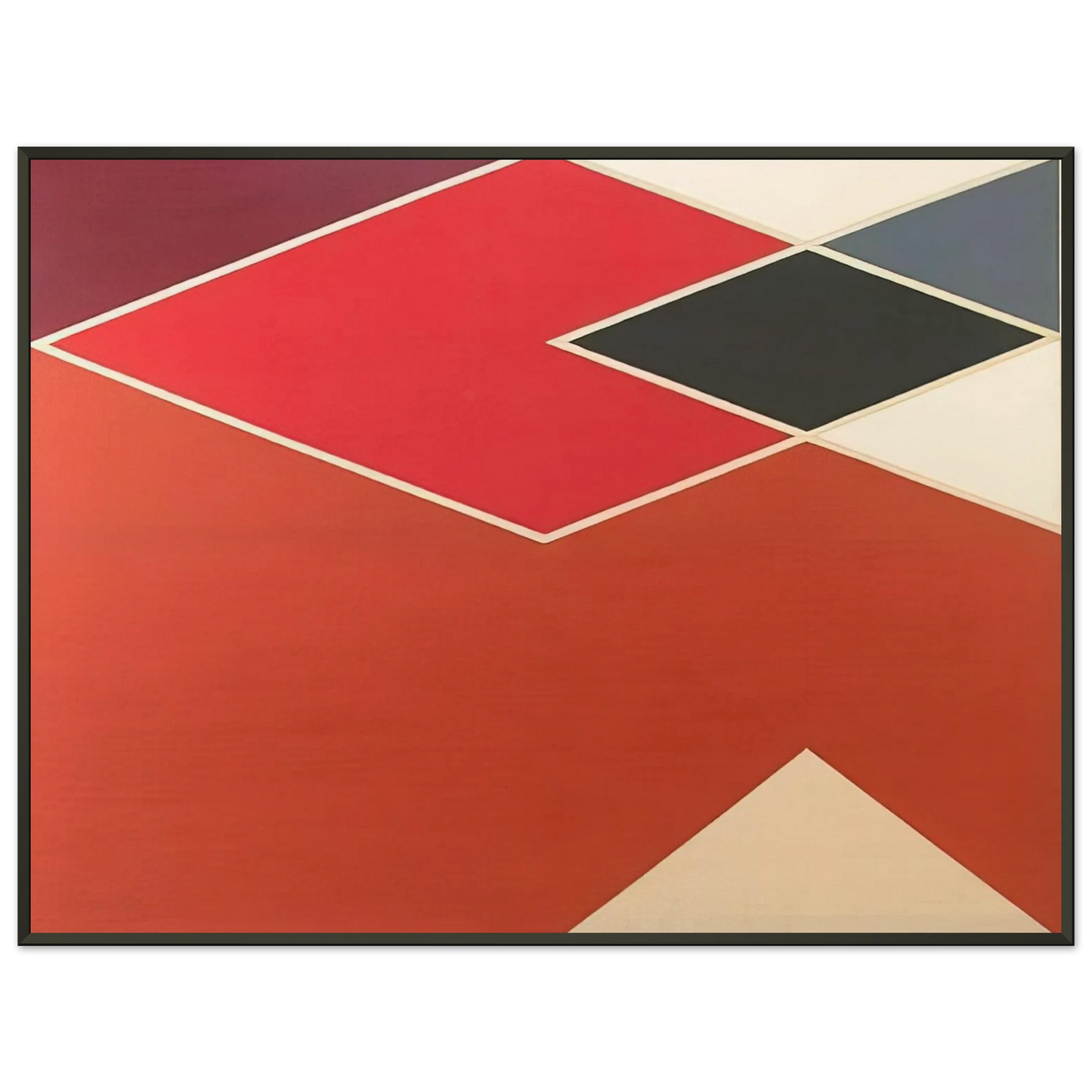 Larry Zox Tikke from the Diamond Cut Series 1968 Framed Art Print - Aluminum Frame - 60x80 cm / 24x32 inches