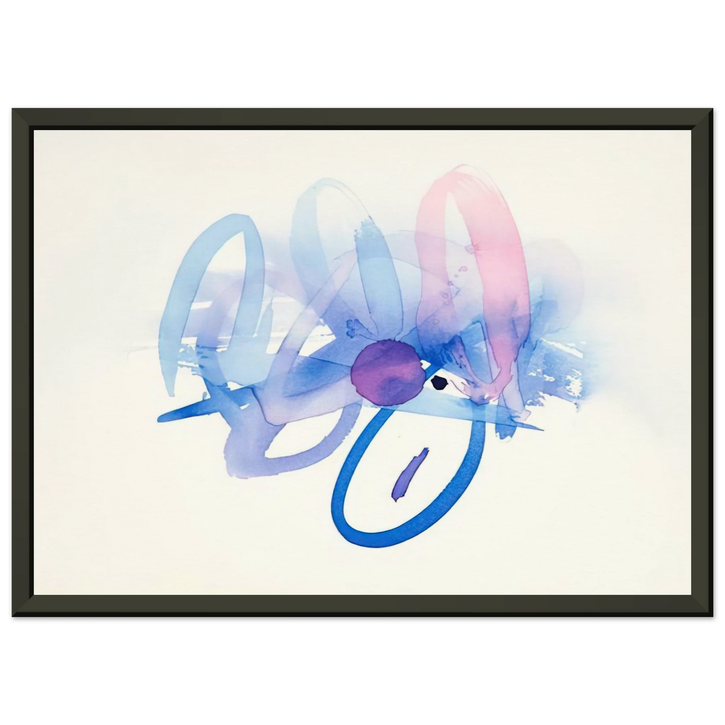 Luis Feito UNTITLED PURPLE PINK AND BLUE Framed Art Print - Aluminum Frame - 60x80 cm / 24x32 inches